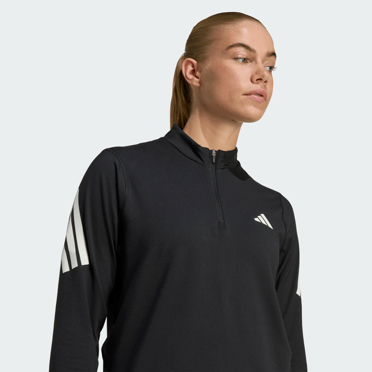 adidas adi365 Iconic Running 1/2 Zip Kadın Sweatshirt - Siyah