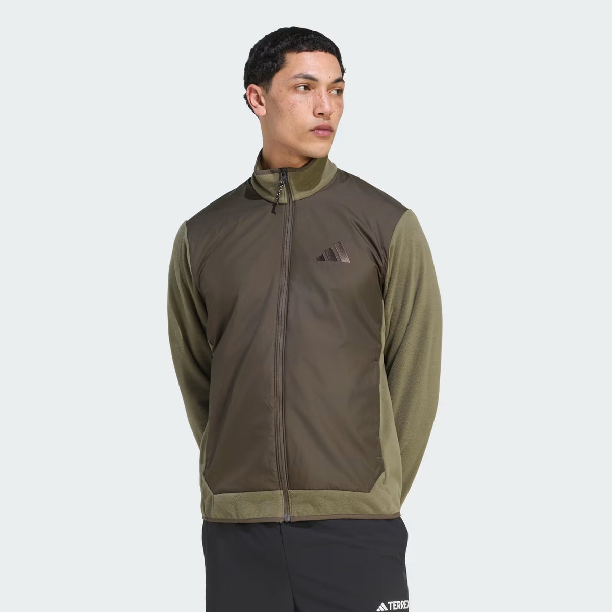 adidas Terrex Multi Essentials Climawarm+Windfleece Erkek Sweatshirt - Haki