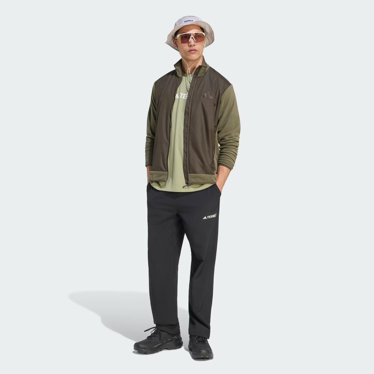 adidas Terrex Multi Essentials Climawarm+Windfleece Erkek Sweatshirt - Haki