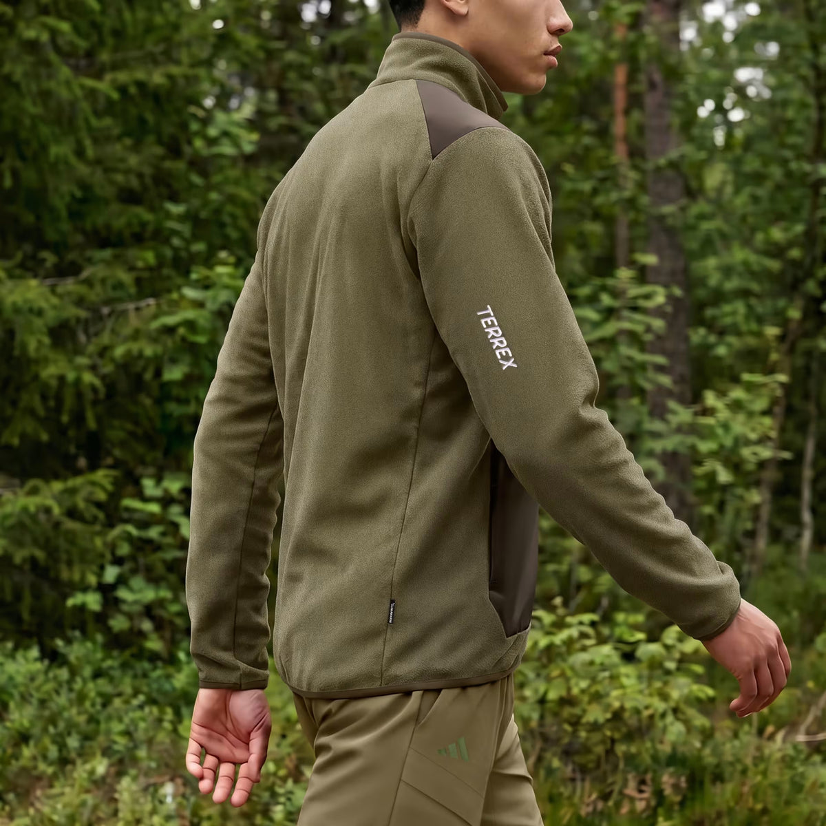 adidas Terrex Multi Essentials Climawarm+Windfleece Erkek Sweatshirt - Haki