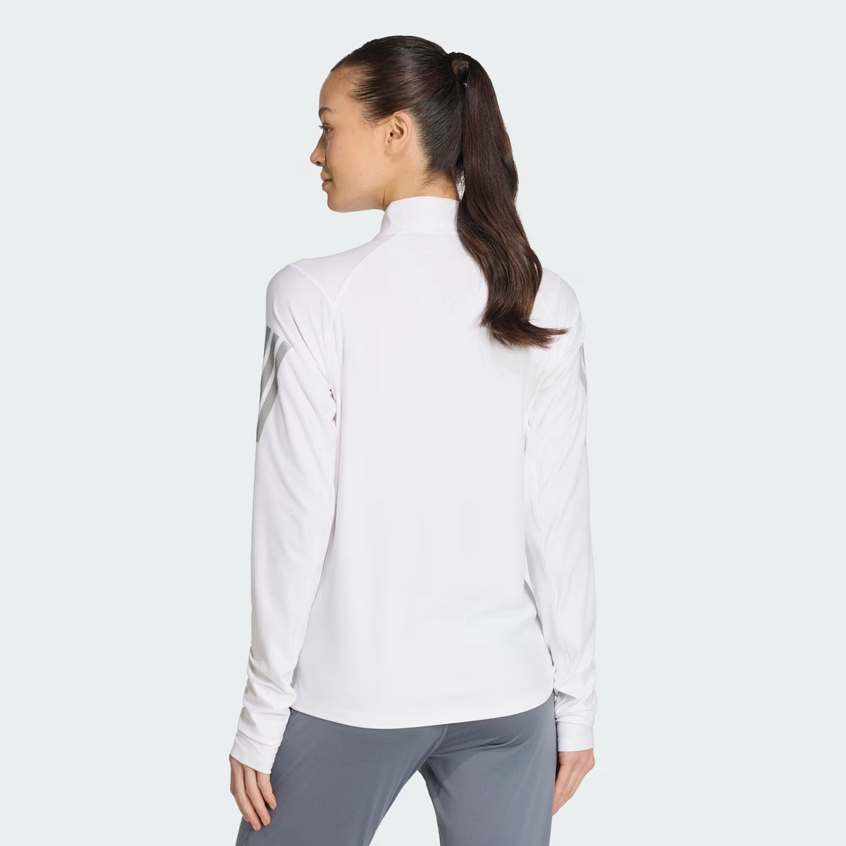 adidas adi365 Iconic Runnig 1/2 Zip Kadın Sweatshirt - Beyaz