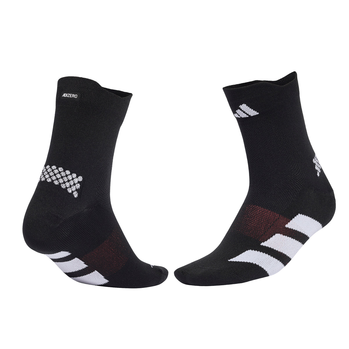 adidas Running Adizero Quarter Unisex Uzun Çorap - Siyah-Beyaz