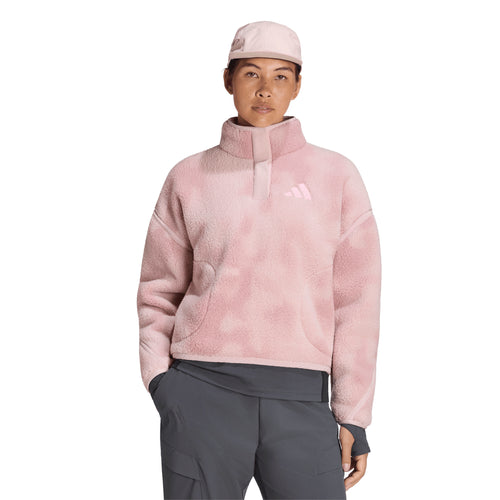 adidas Terrex Multi High Pile Fleece Pullover Kadın Sweatshirt - Pembe-Mor