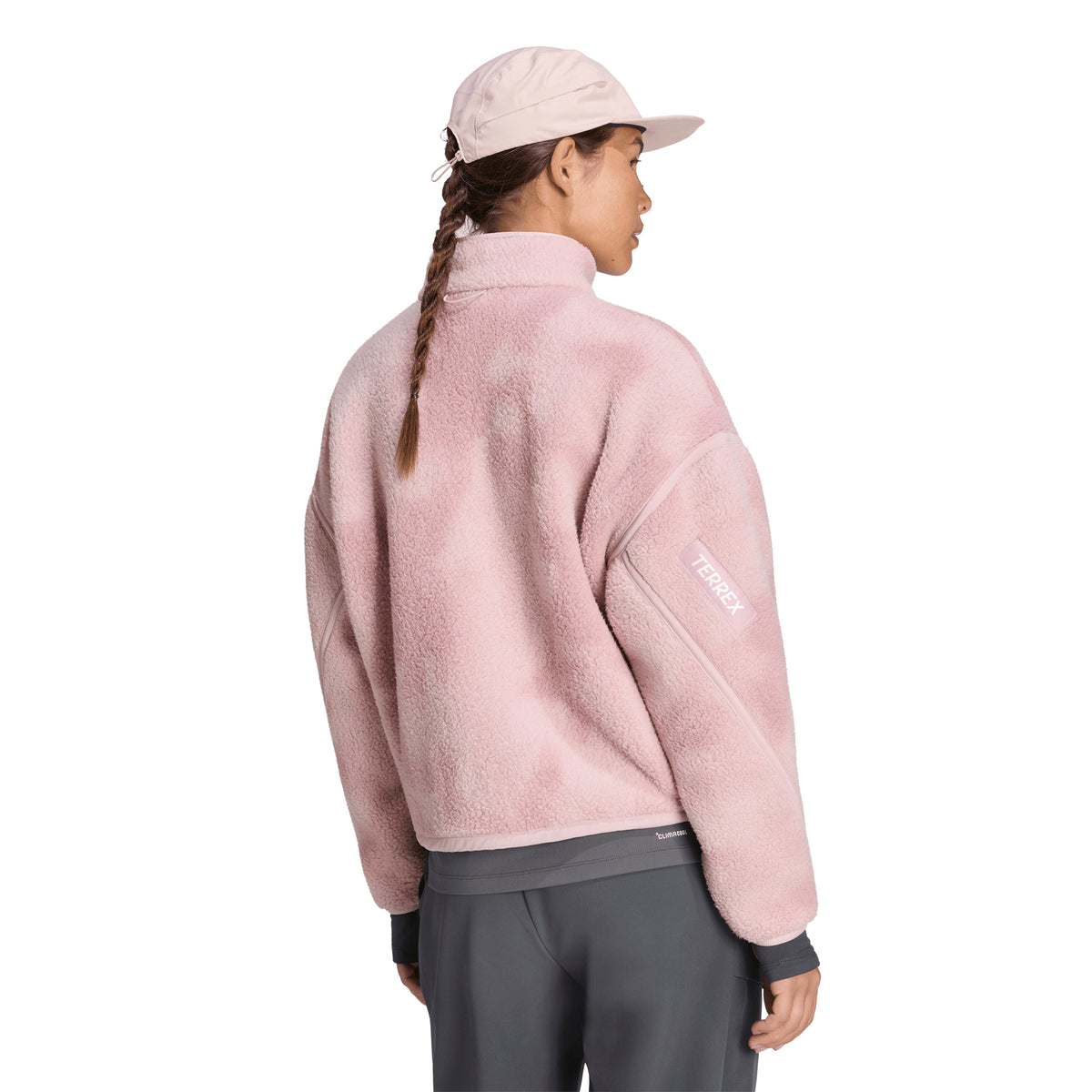 adidas Terrex Multi High Pile Fleece Pullover Kadın Sweatshirt - Pembe-Mor