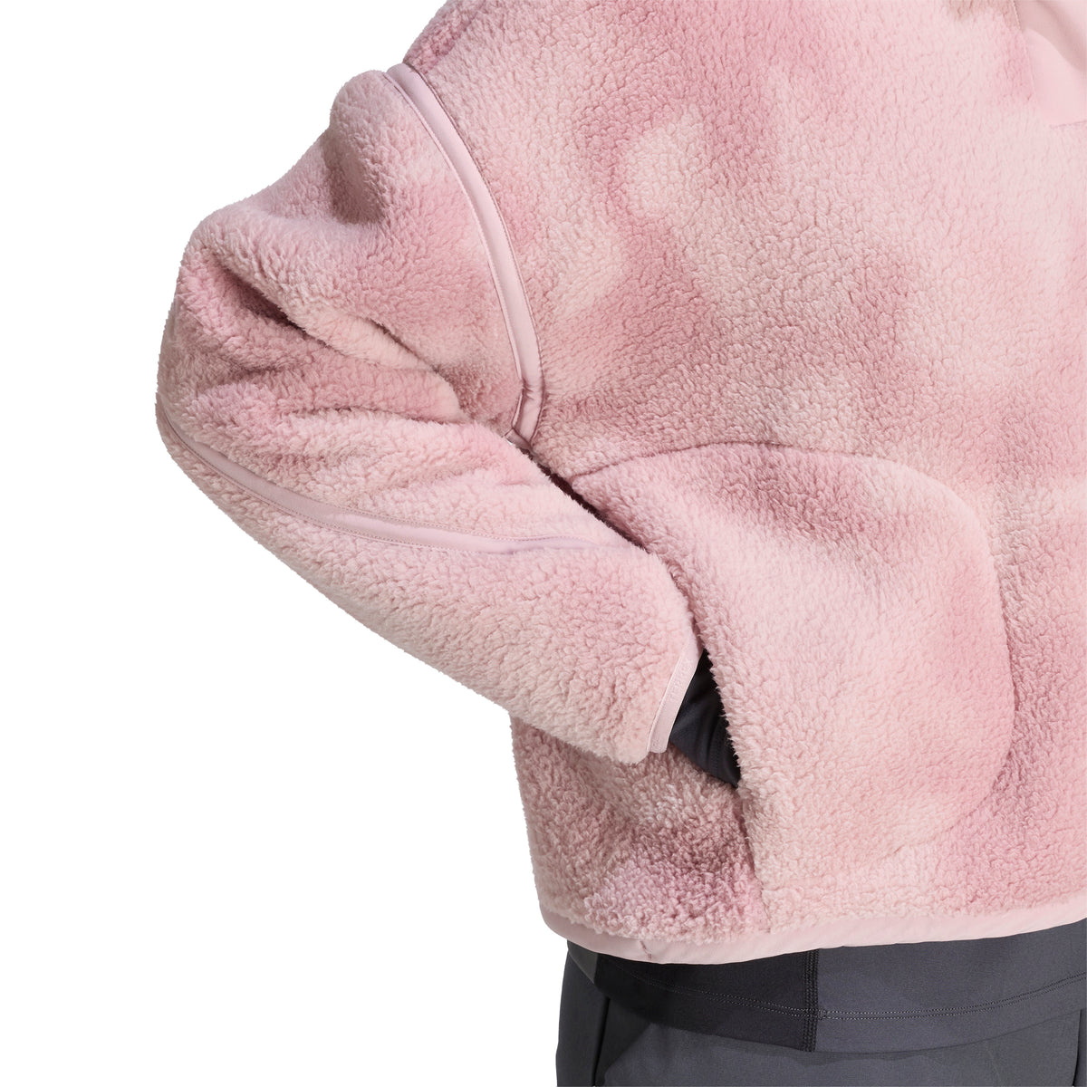 adidas Terrex Multi High Pile Fleece Pullover Kadın Sweatshirt - Pembe-Mor