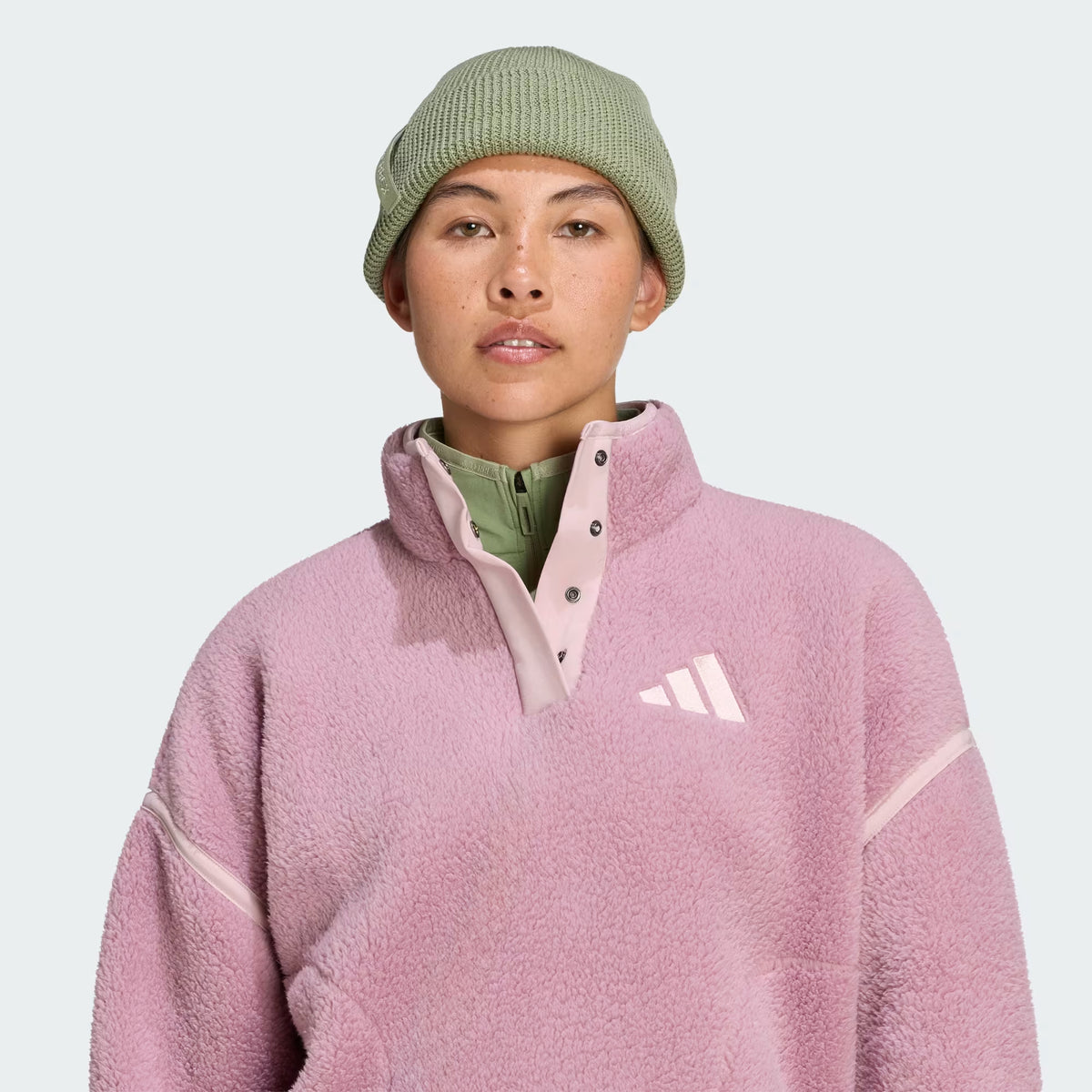 adidas Terrex Multi High Pile Kadın Sweatshirt - Pembe