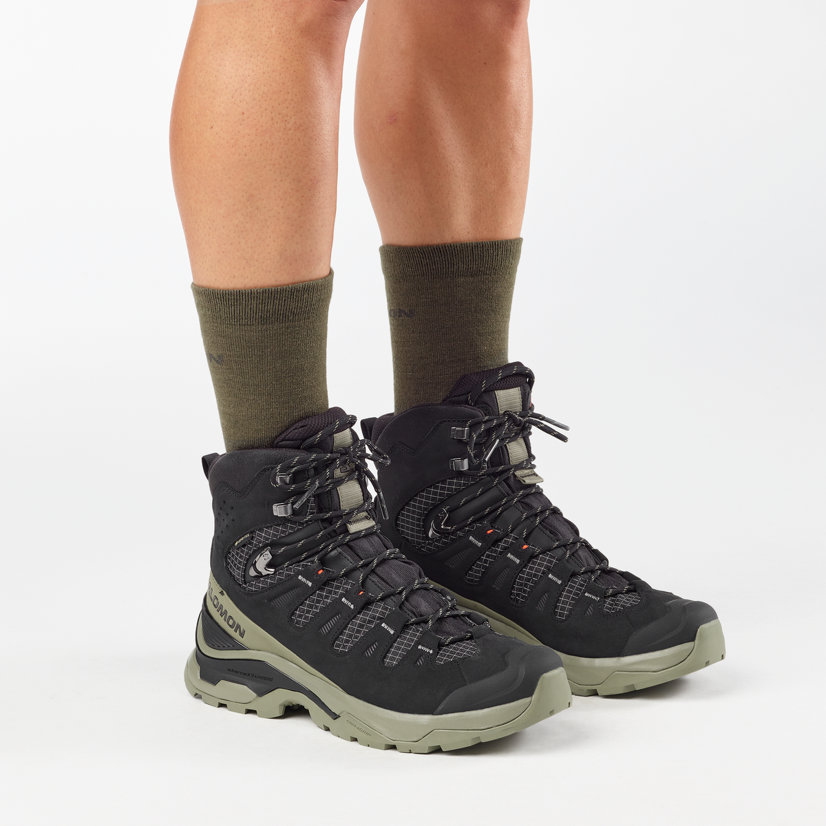 Salomon Quest 5 Gore-Tex Erkek Bot - Siyah-Yeşil