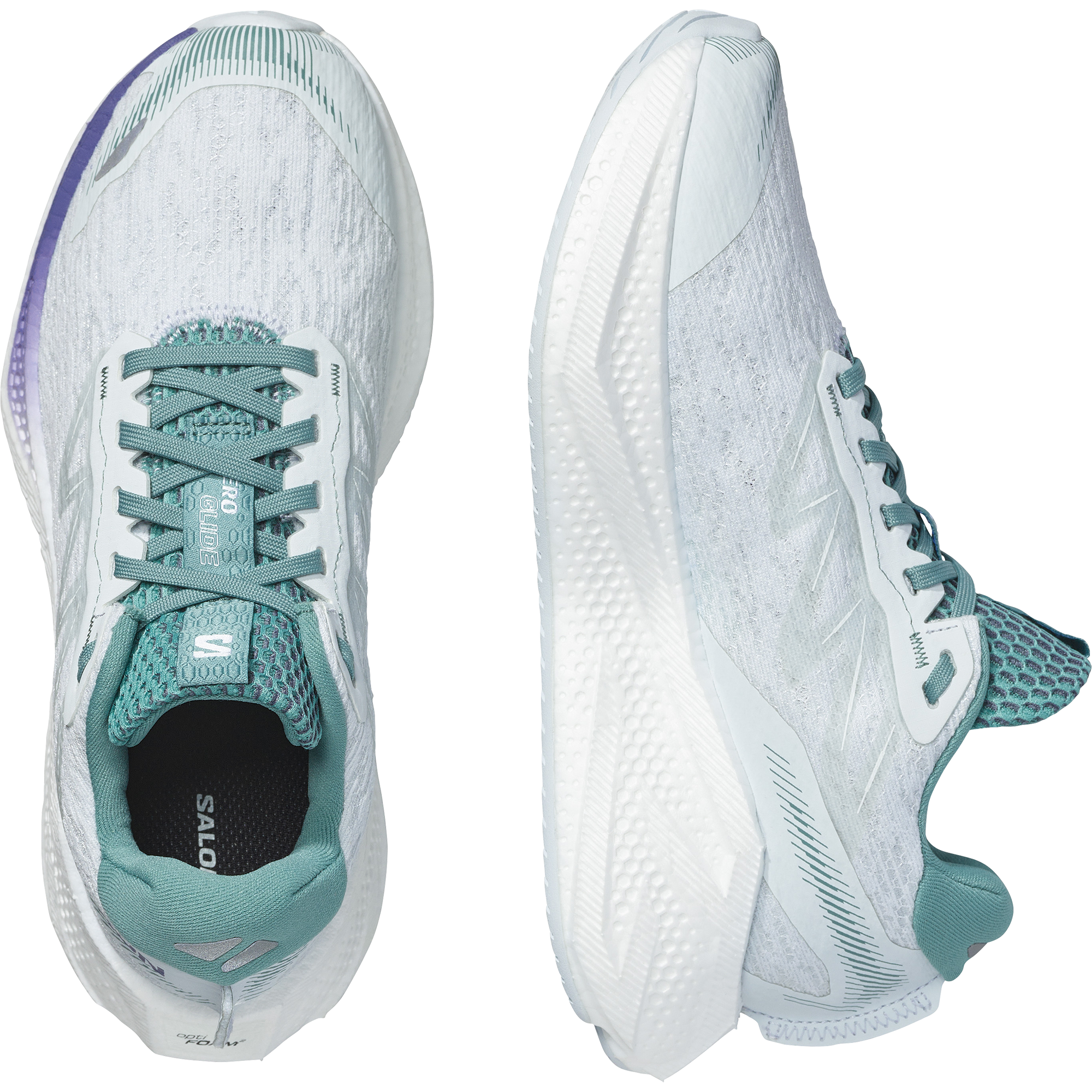 Salomon Aero Glide 4 Kadın Koşu Ayakkabısı - Beyaz-Çok Renkli