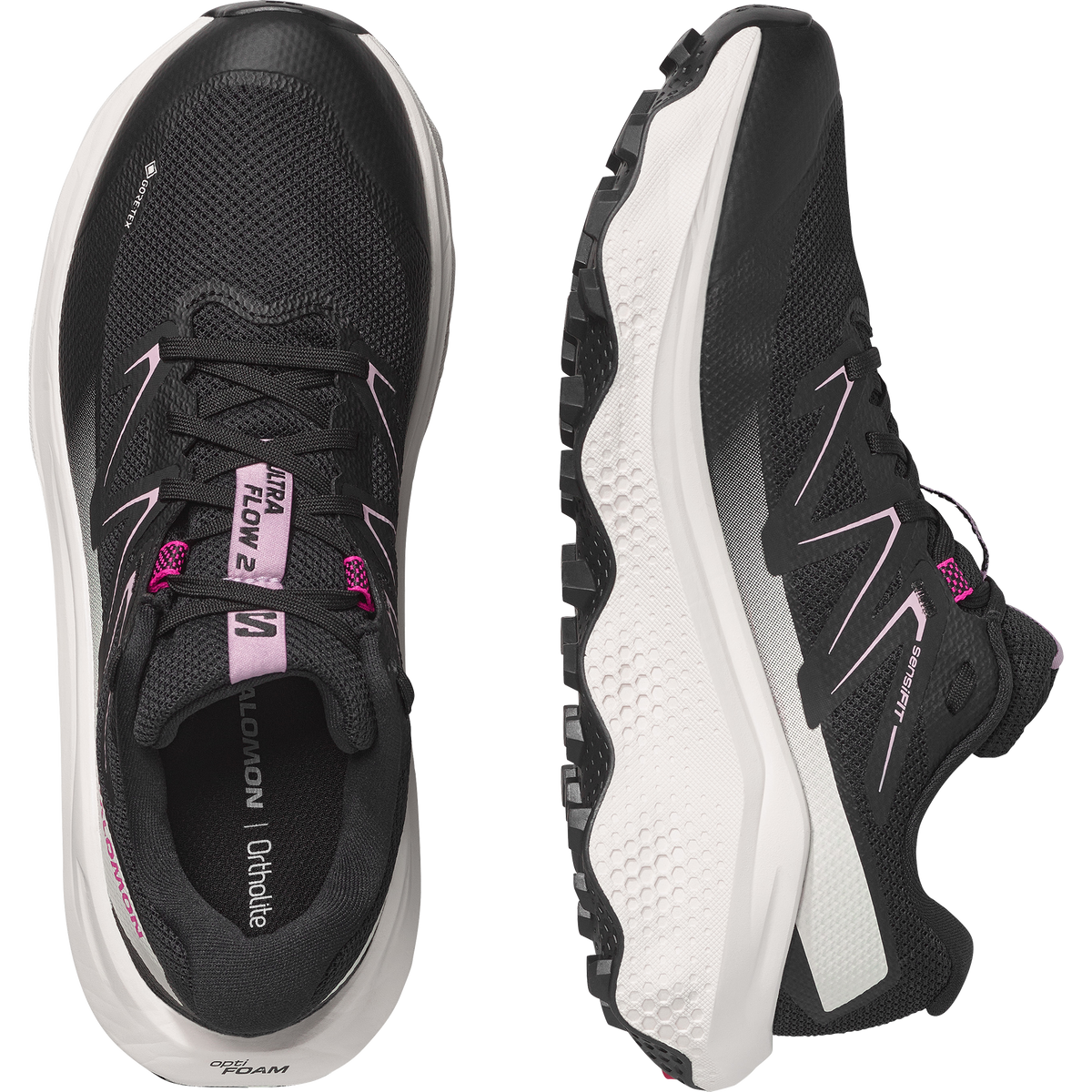 Salomon Ultra Flow 2 Gore-Tex Kadın Trail Ayakkabısı - Siyah-Çok Renkli