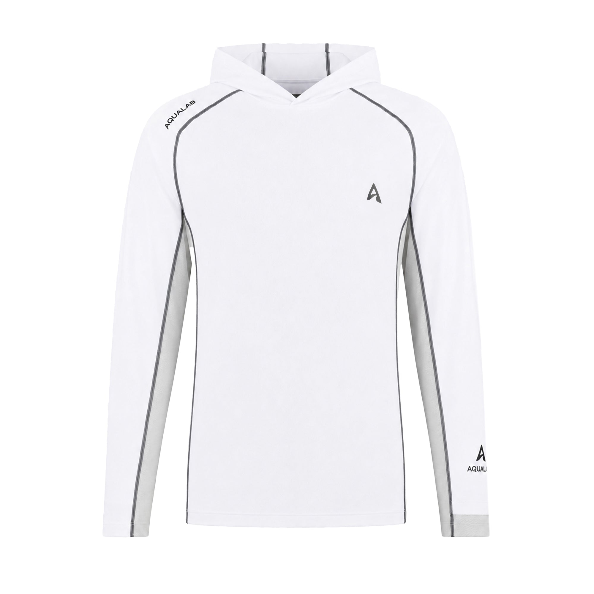 Aqualab Aqua Pro Rashguard Hooded Erkek Rashguard - Beyaz-Gri