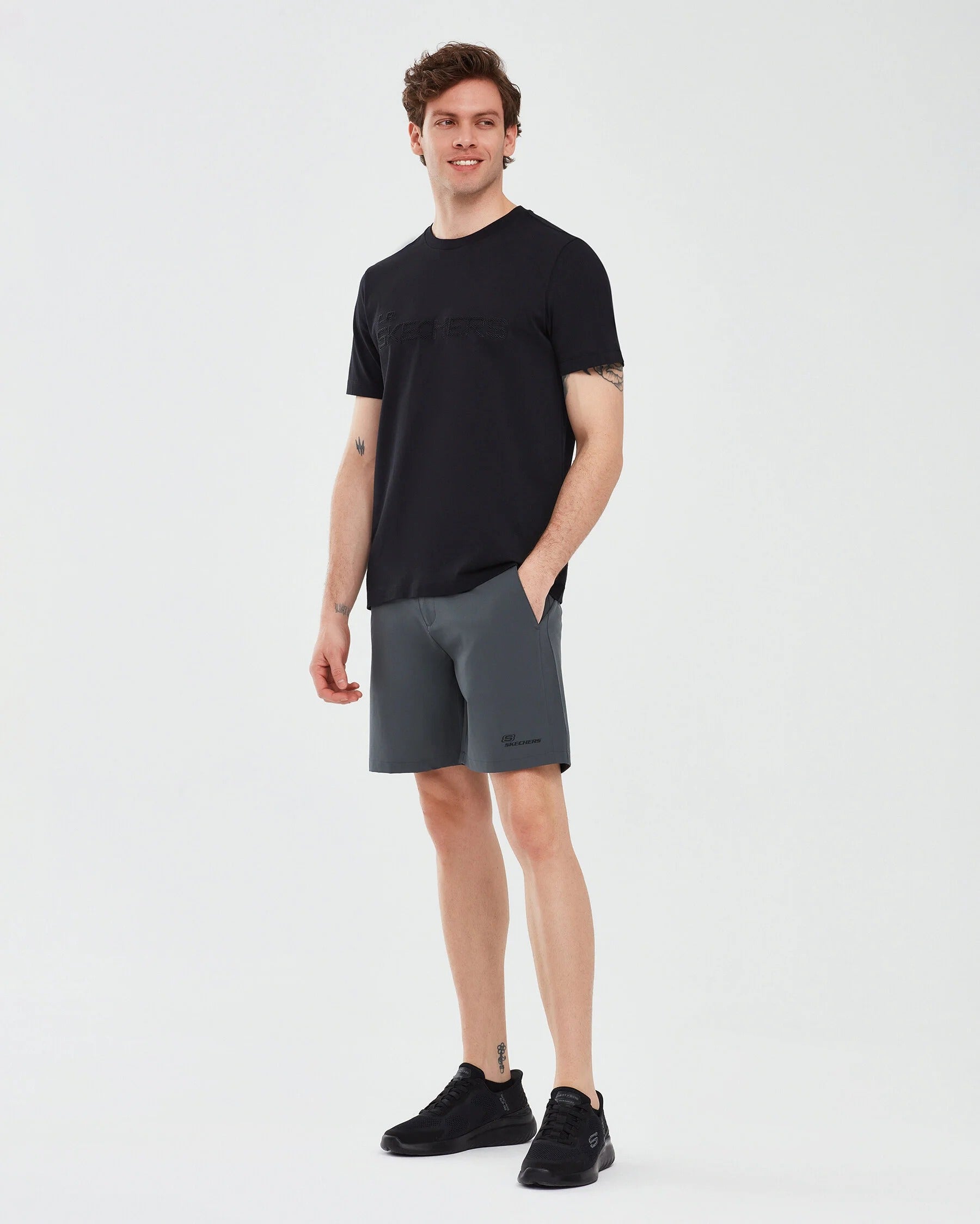 Skechers Micro Collection Walk 7 Inch Erkek Şort - Antrasit