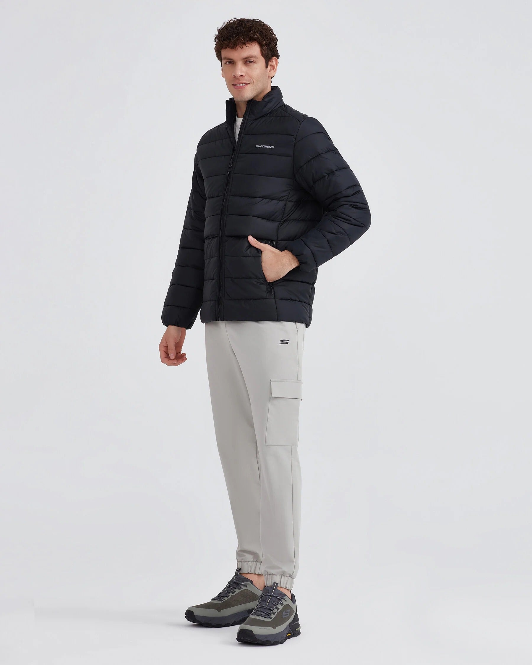 Skechers Outerwear Padded Erkek Mont - Siyah