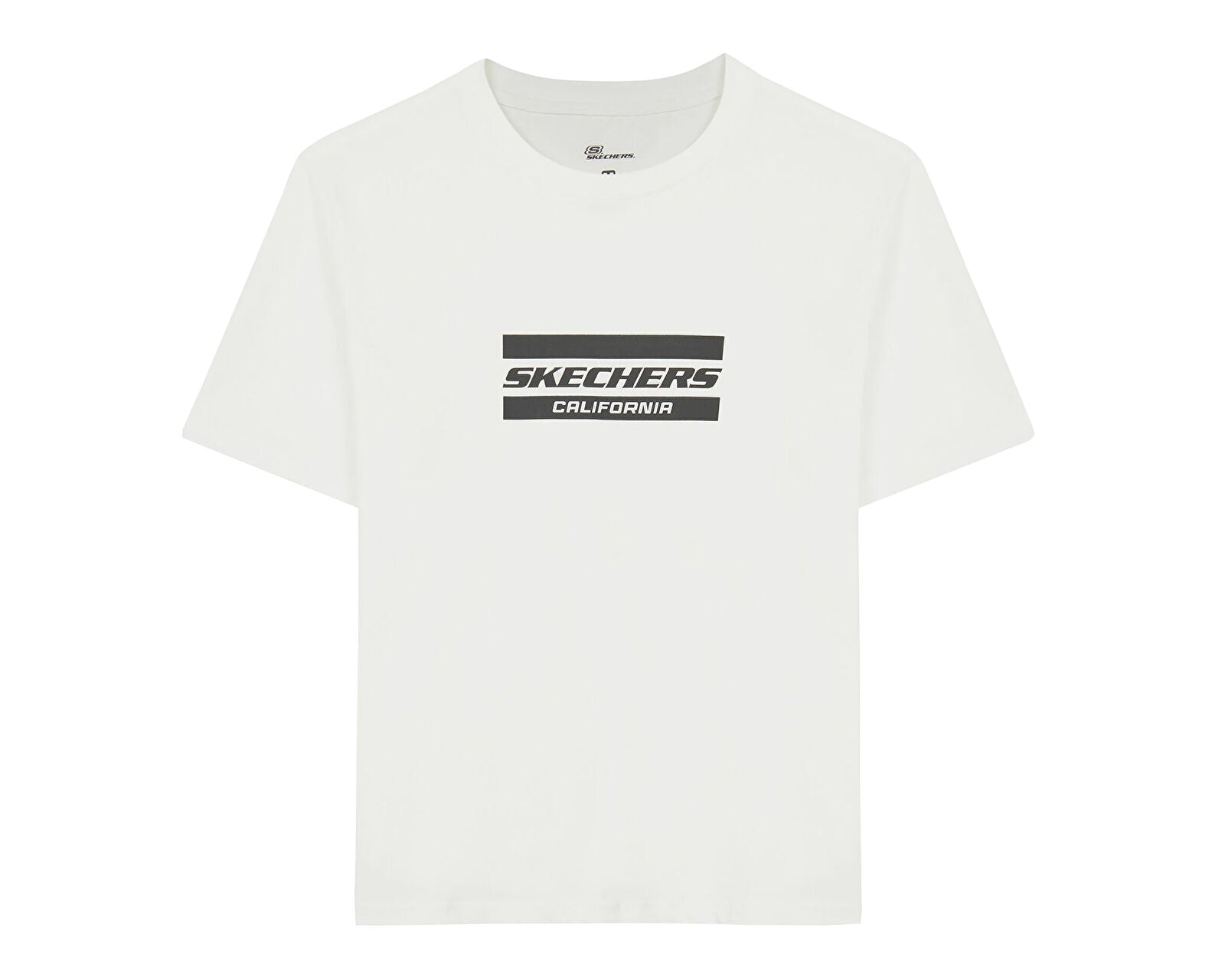 Skechers Graphic Short Sleeve Erkek Tişört - Kırık Beyaz