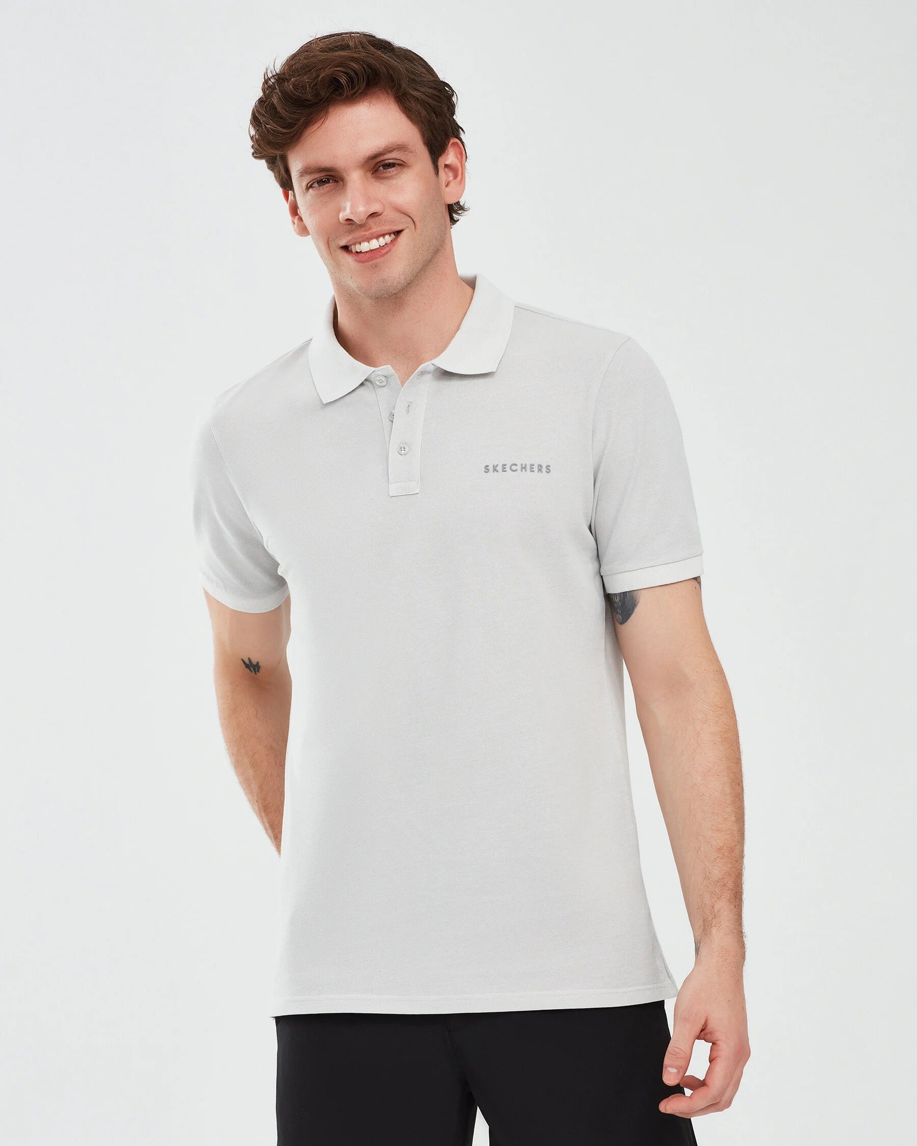 Skechers Organic Collection Short Sleeve Erkek Tişört - Gri