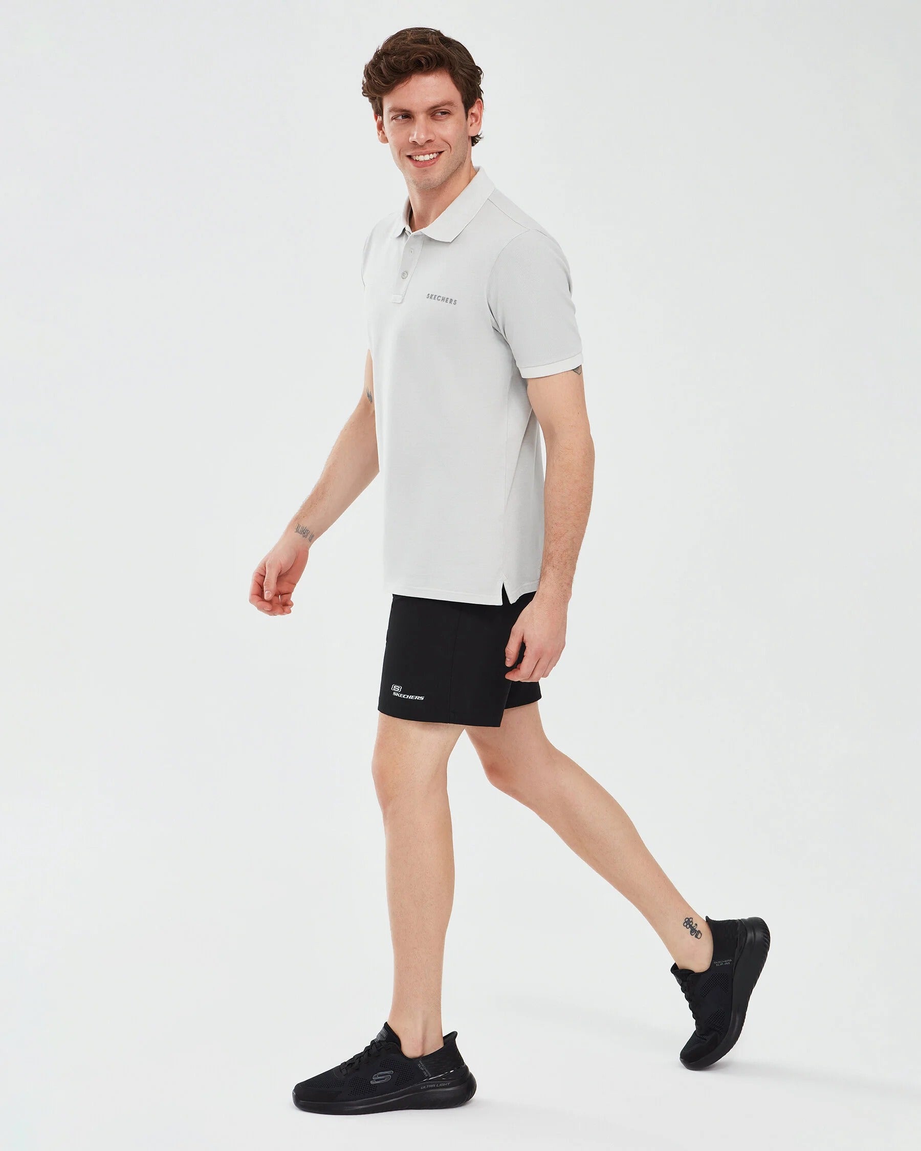 Skechers Organic Collection Short Sleeve Erkek Tişört - Gri
