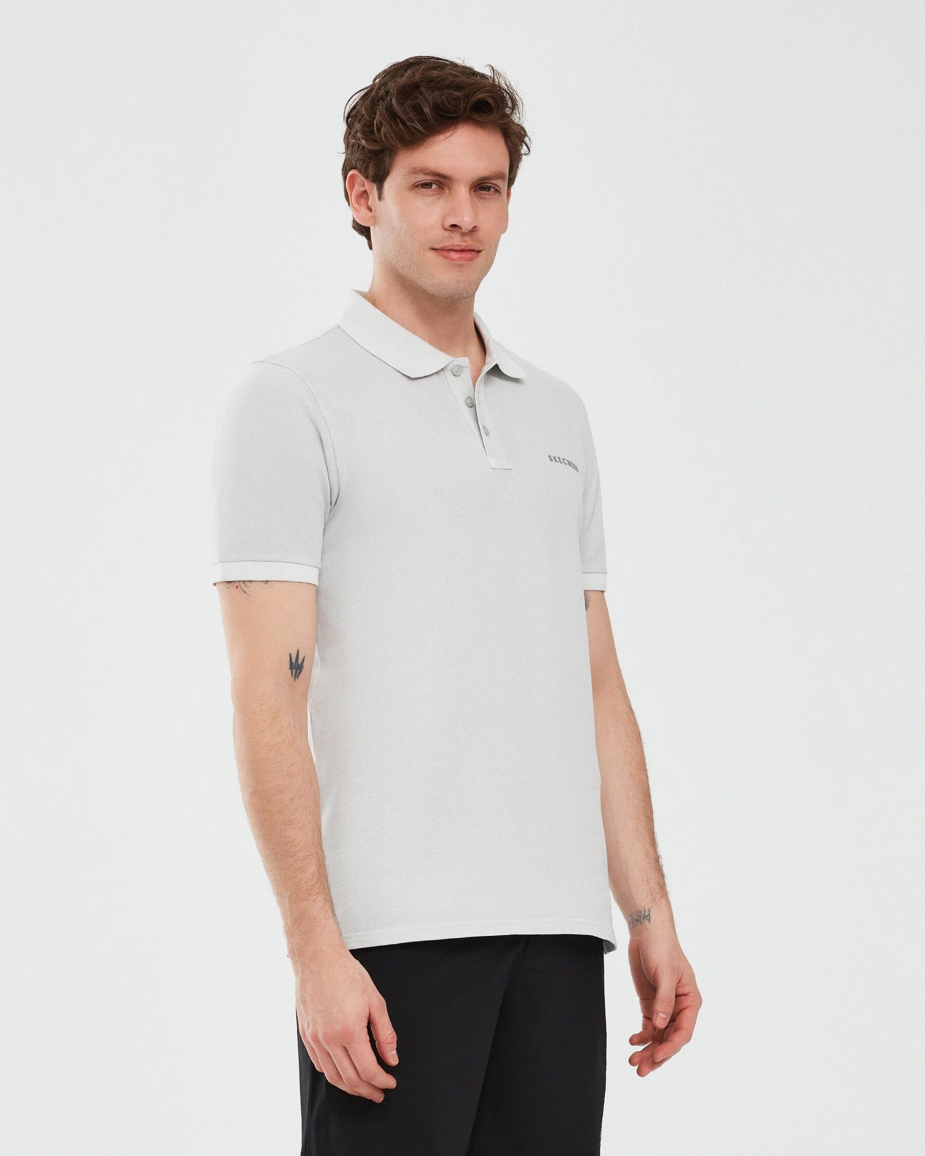Skechers Organic Collection Short Sleeve Erkek Tişört - Gri