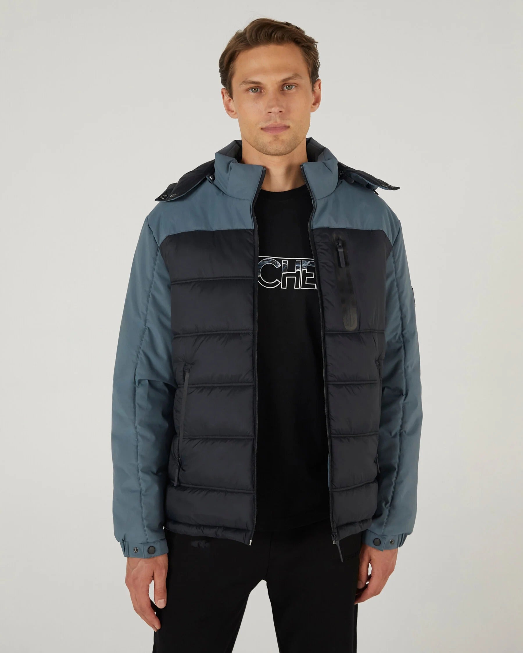 Skechers Outerwear Padded Erkek Mont - Siyah