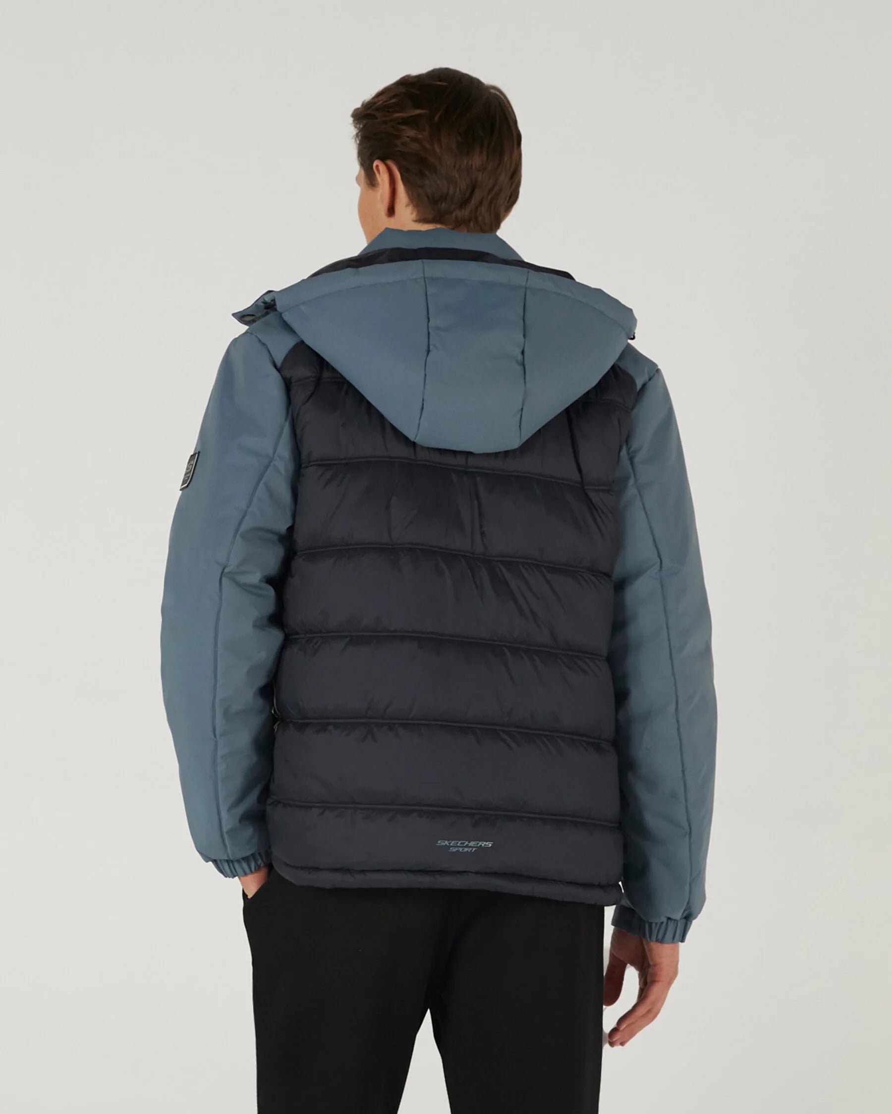 Skechers Outerwear Padded Erkek Mont - Siyah