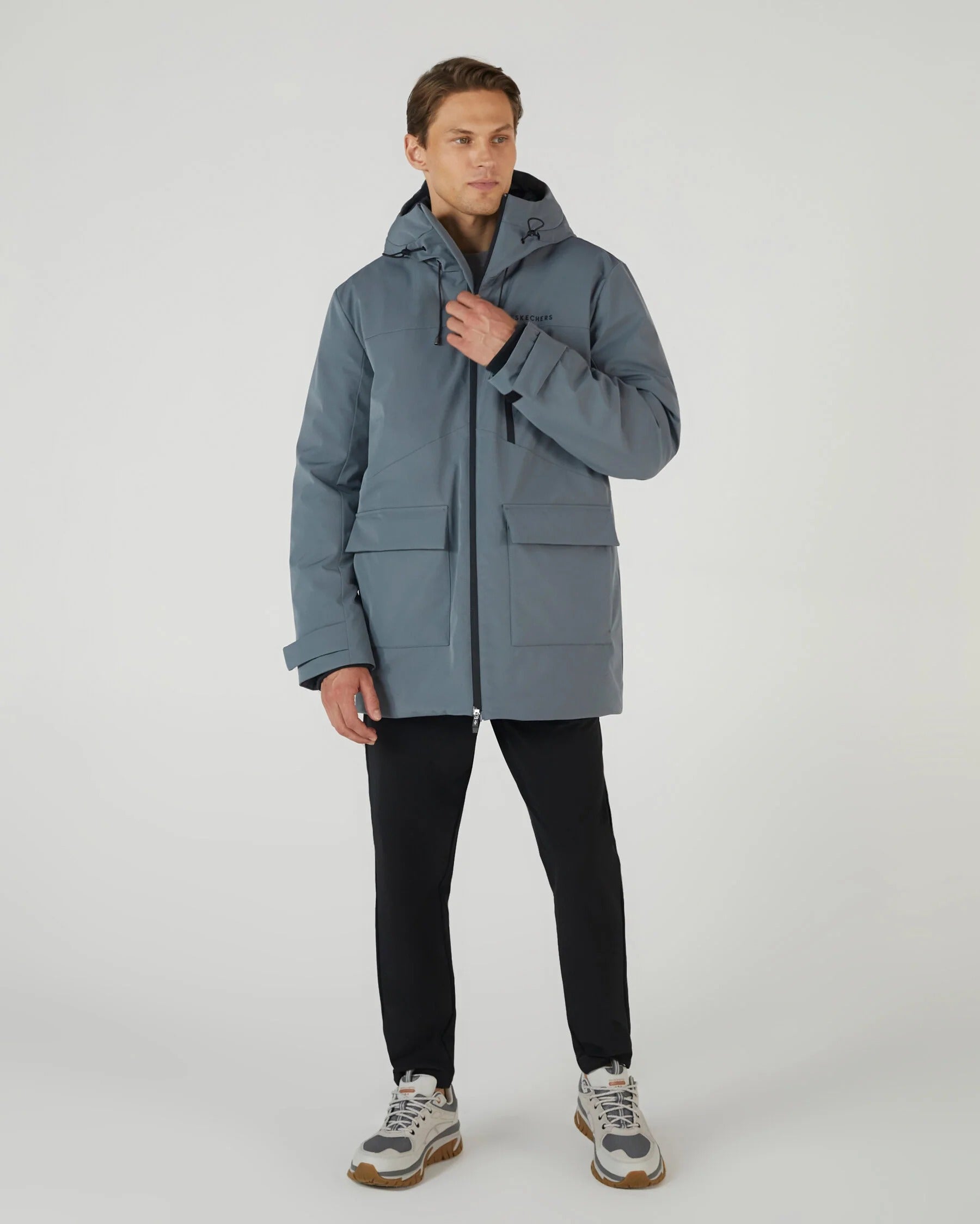 Skechers Outerwear Erkek Mont - Antrasit