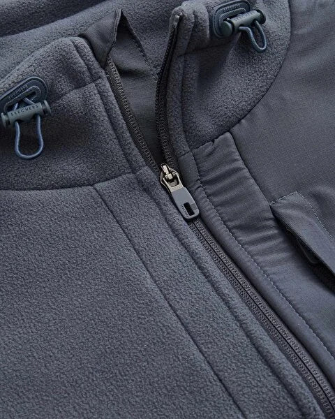 Skechers Outdoor Fleece Mixtech Full Zip Erkek Polar - Gri