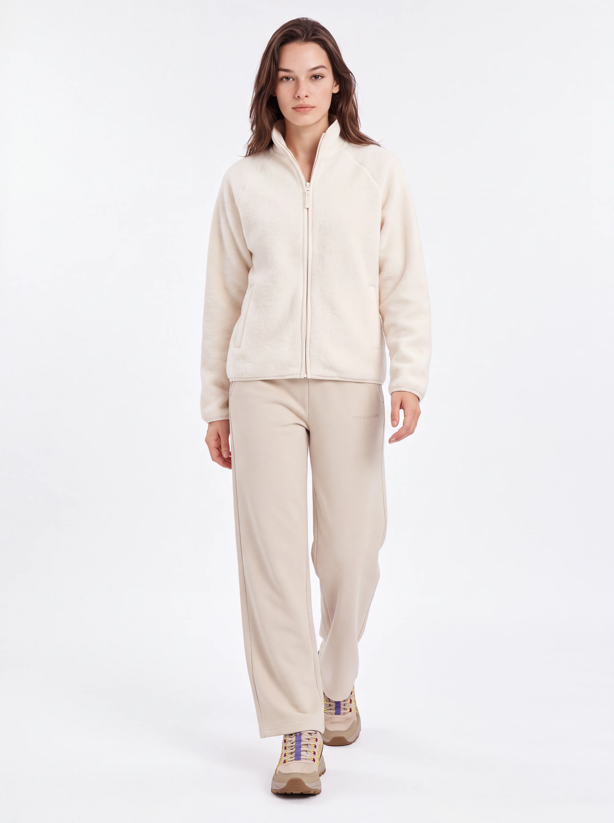 Skechers Sherpa Fusion Pull Over Kadın Ceket - Krem