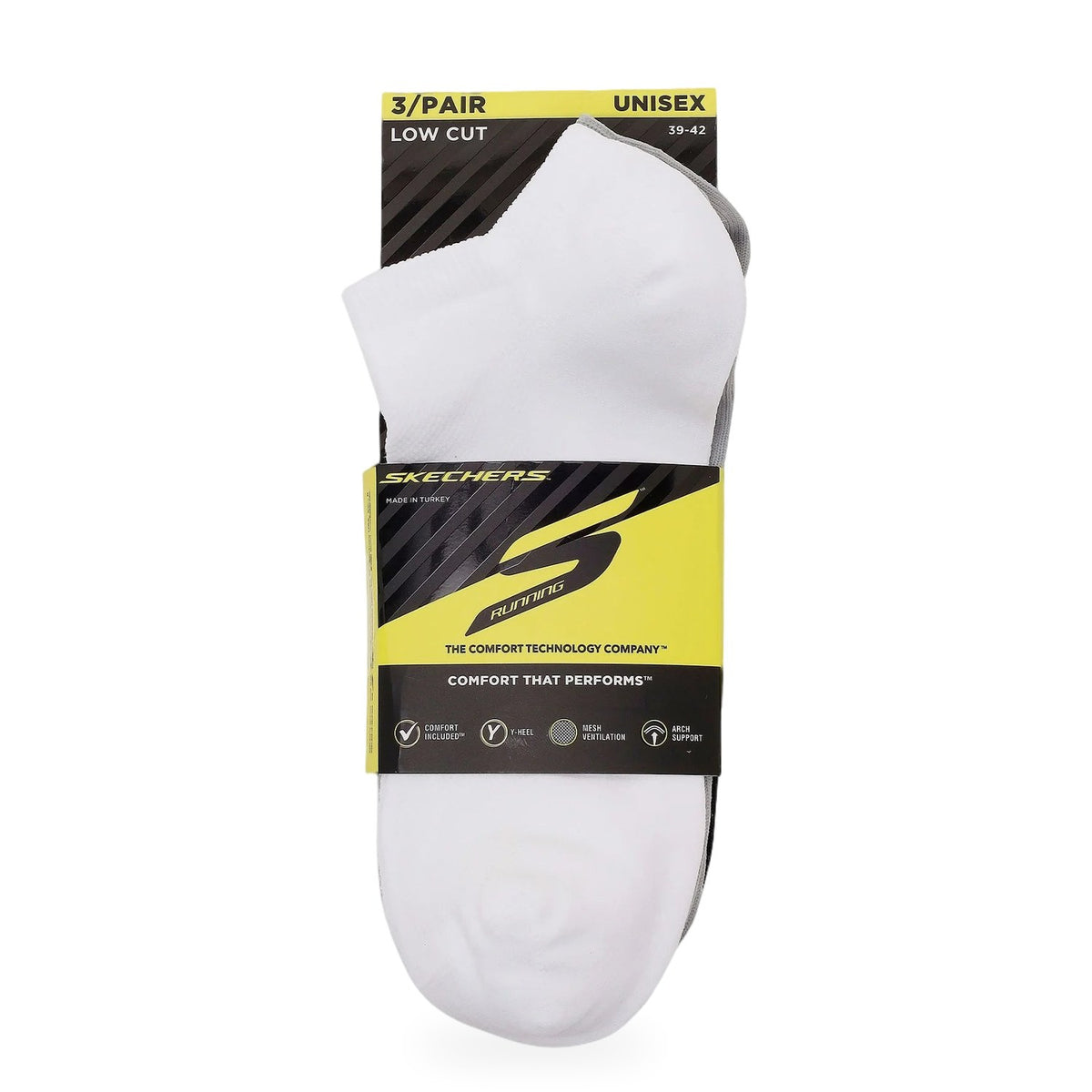 Skechers Performance 3 Pack Unisex Yarım Bilek Çorap - Çok Renkli