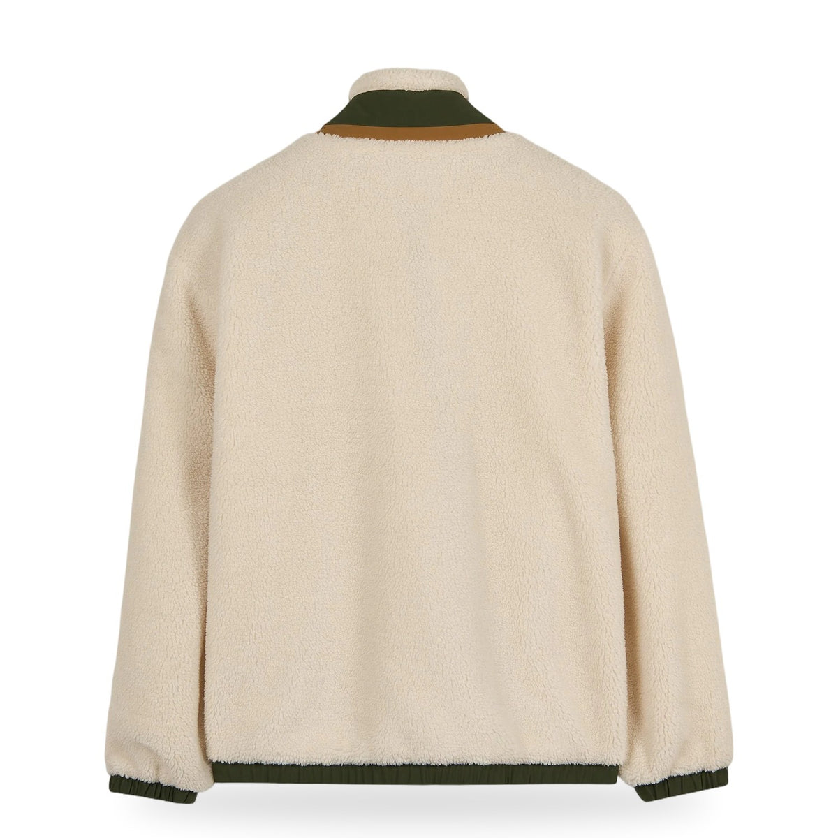 Skechers Sherpa Contrast Full Zip Erkek Ceket - Bej-Yeşil