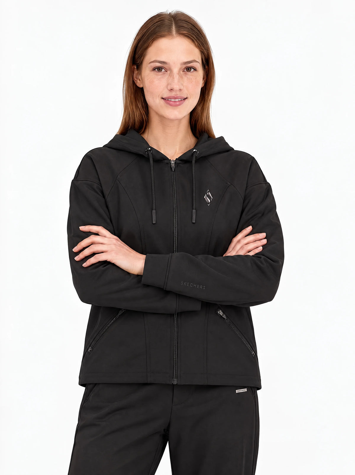 Skechers Essentials Full Zip Kadın Sweatshirt - Siyah