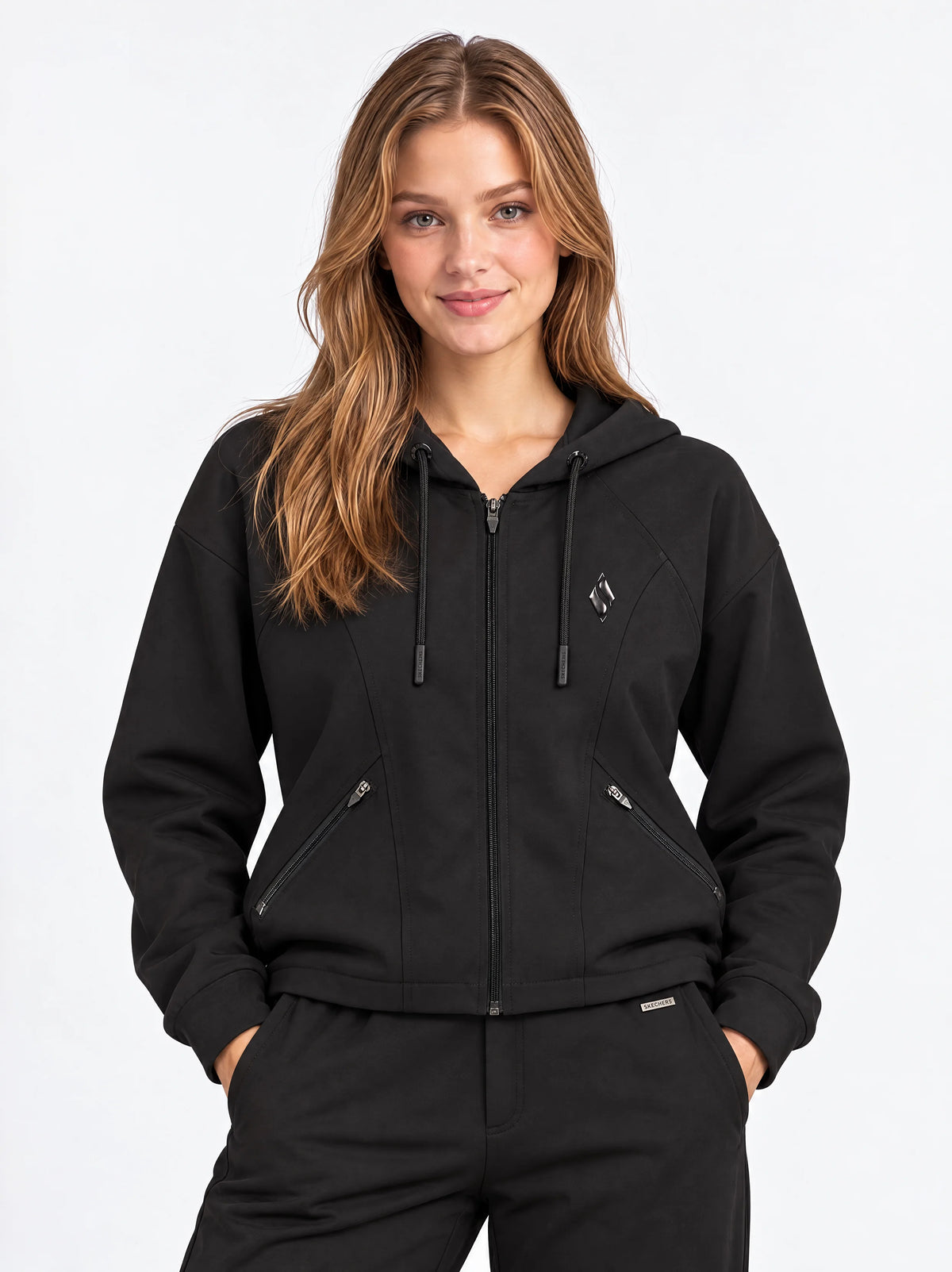 Skechers Essentials Full Zip Kadın Sweatshirt - Siyah