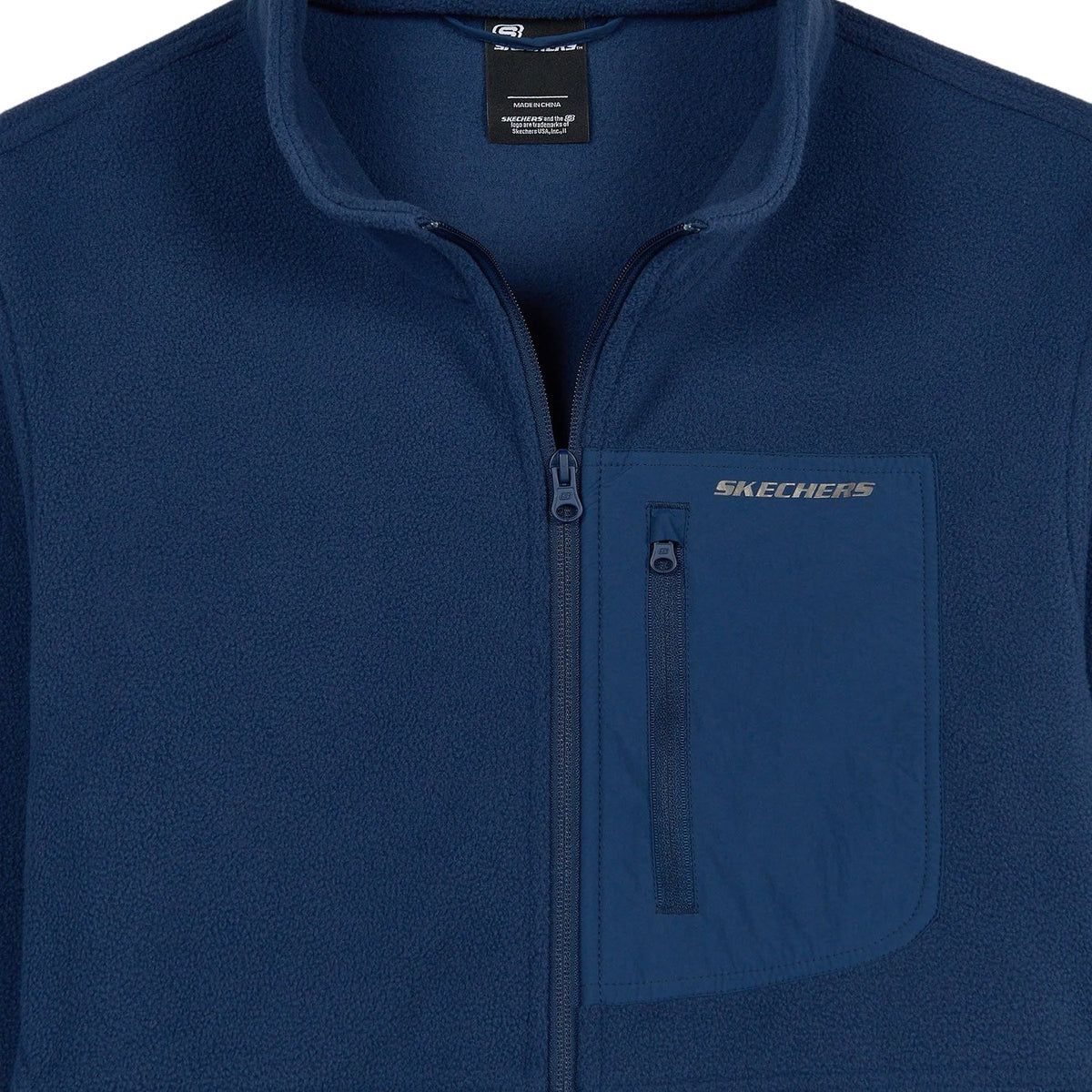 Skechers Outdoor Fleece Core Light Full Zip Erkek Polar - Mavi
