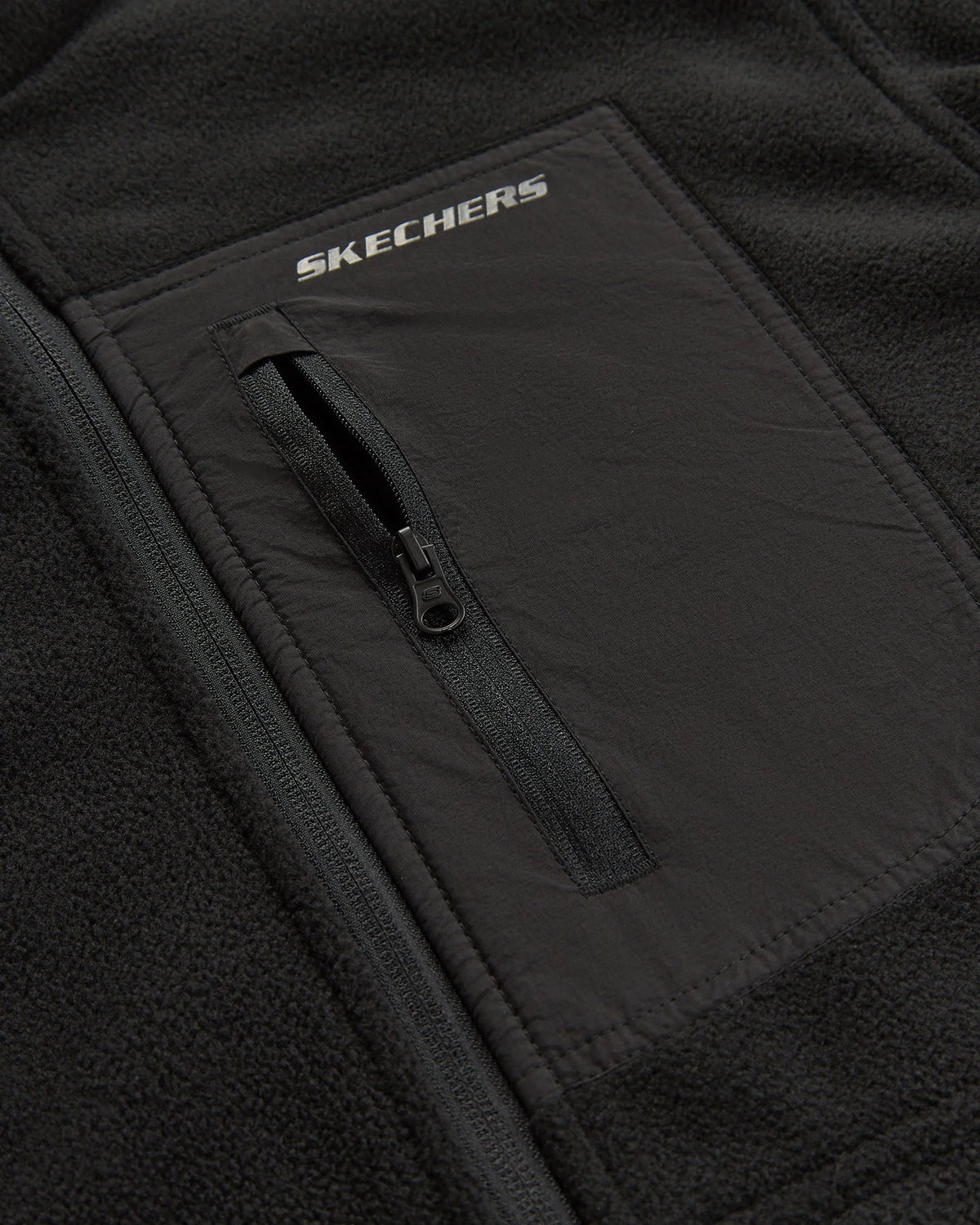 Skechers Outdoor Fleece Core Light Full Zip Erkek Polar - Siyah
