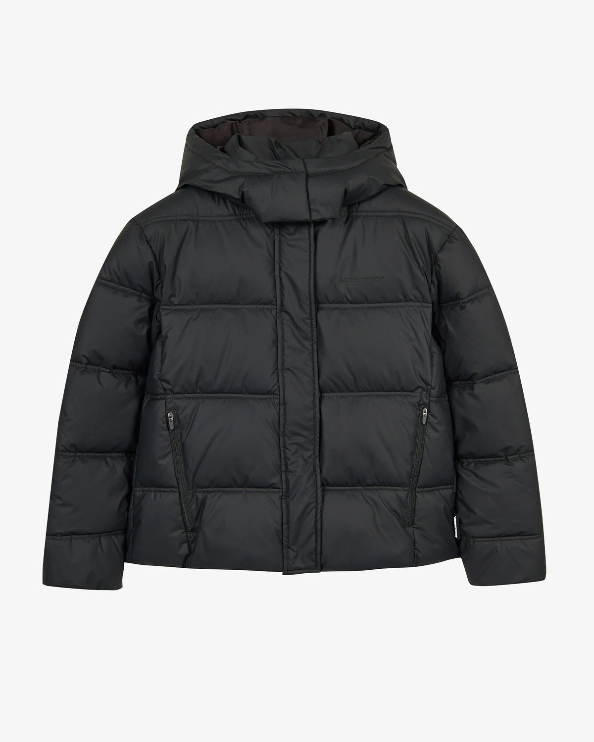 Skechers All Weather Sidewalk Full Zip Hoodie Kadın Mont - Siyah