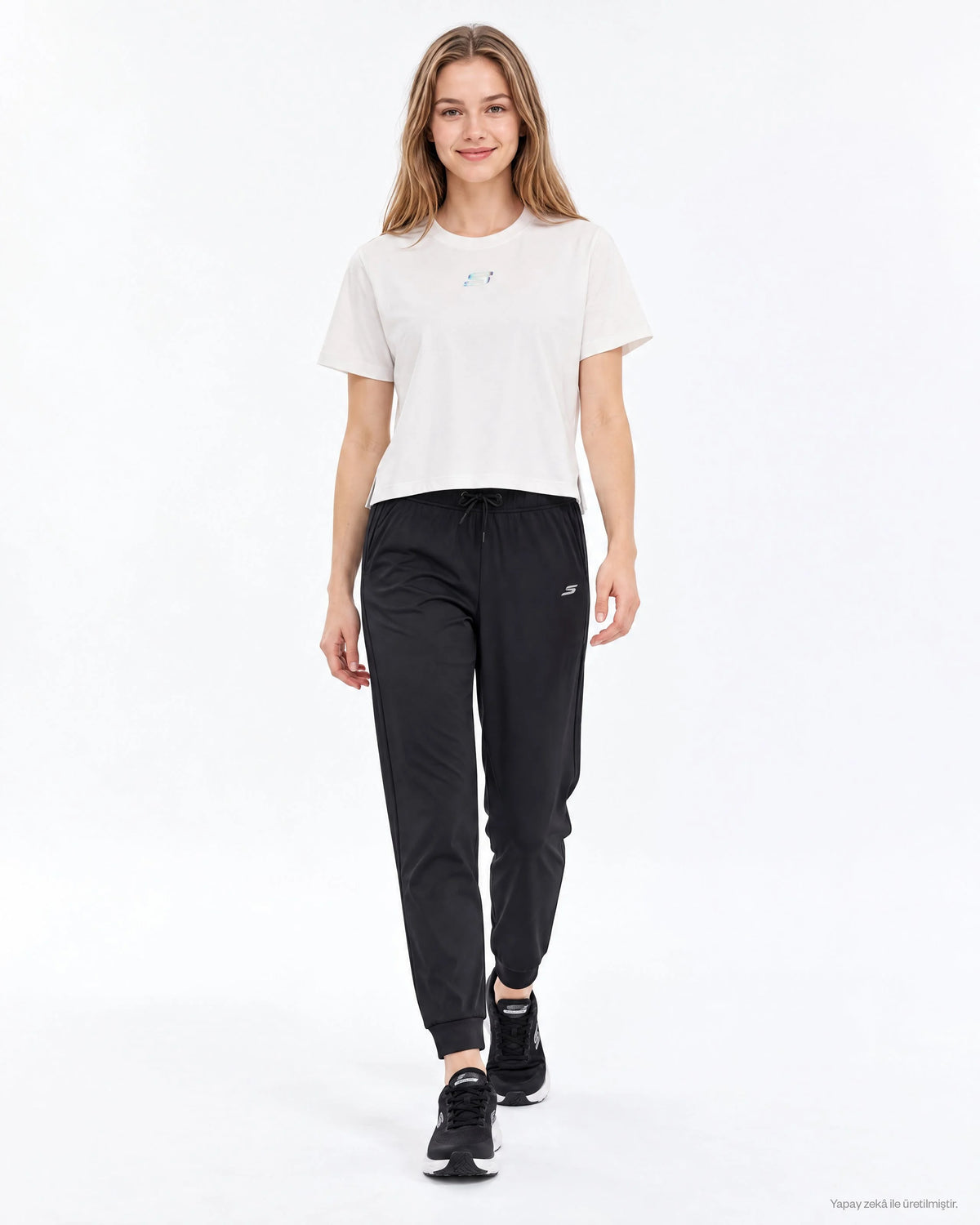 Skechers Short Sleeve Graphic Kadın Tişört - Beyaz