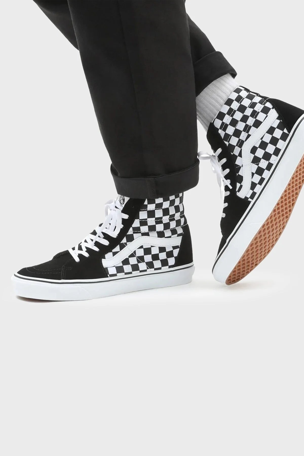 Vans Sk8-Hi Kadın Sneaker - Siyah-Beyaz