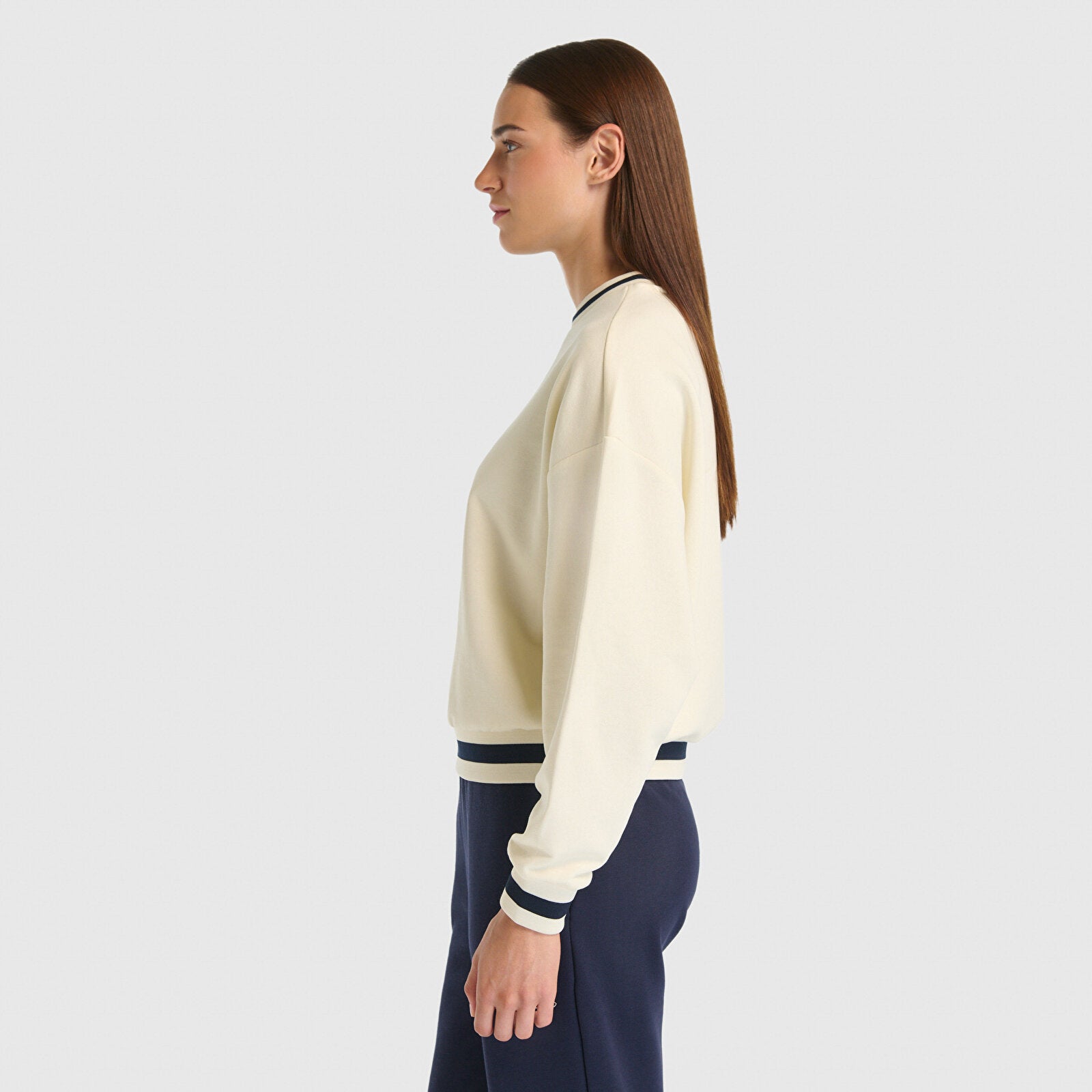 New Balance Lifestyle Kadın Sweat - Bej