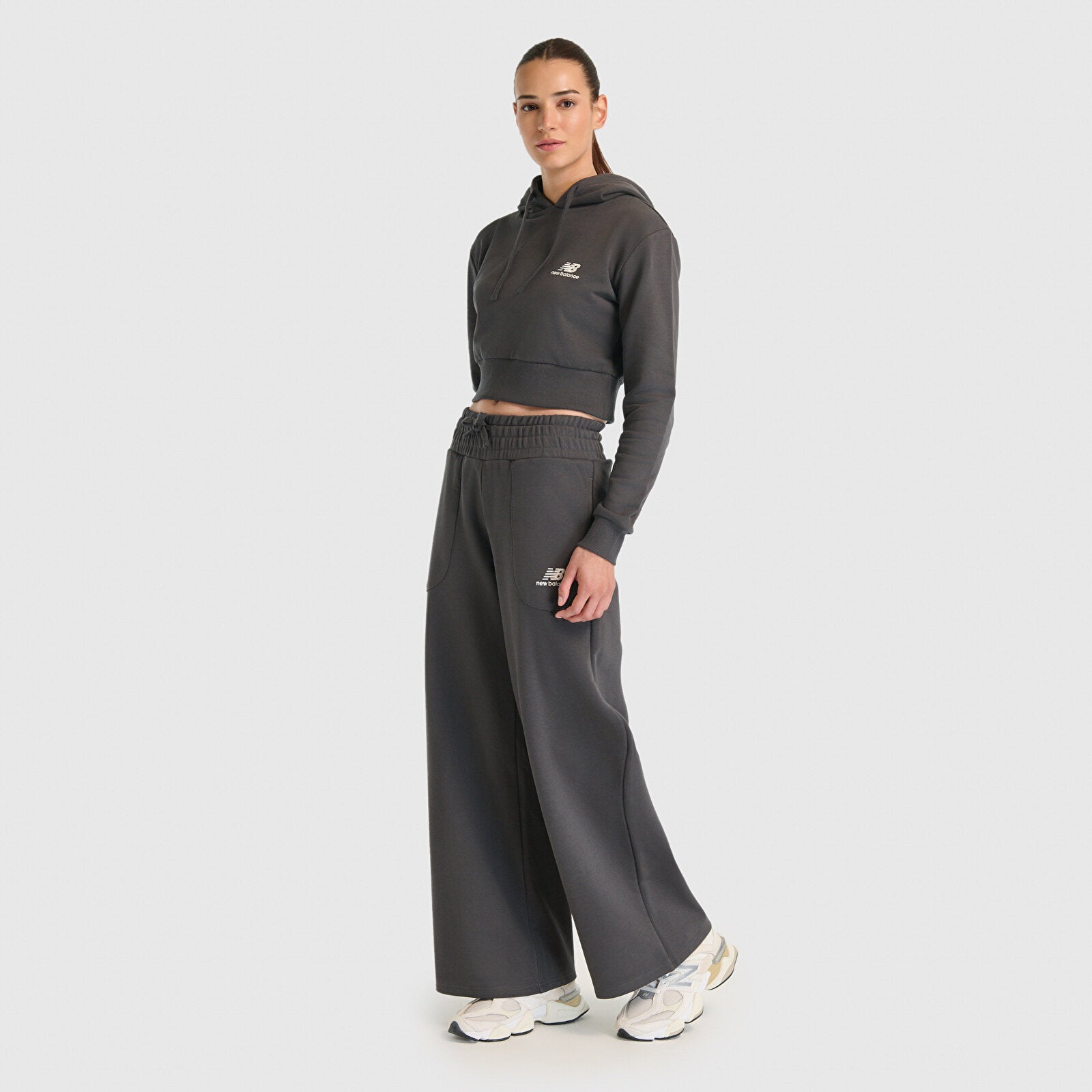 New Balance Lifestyle Kadın Sweat - Antrasit