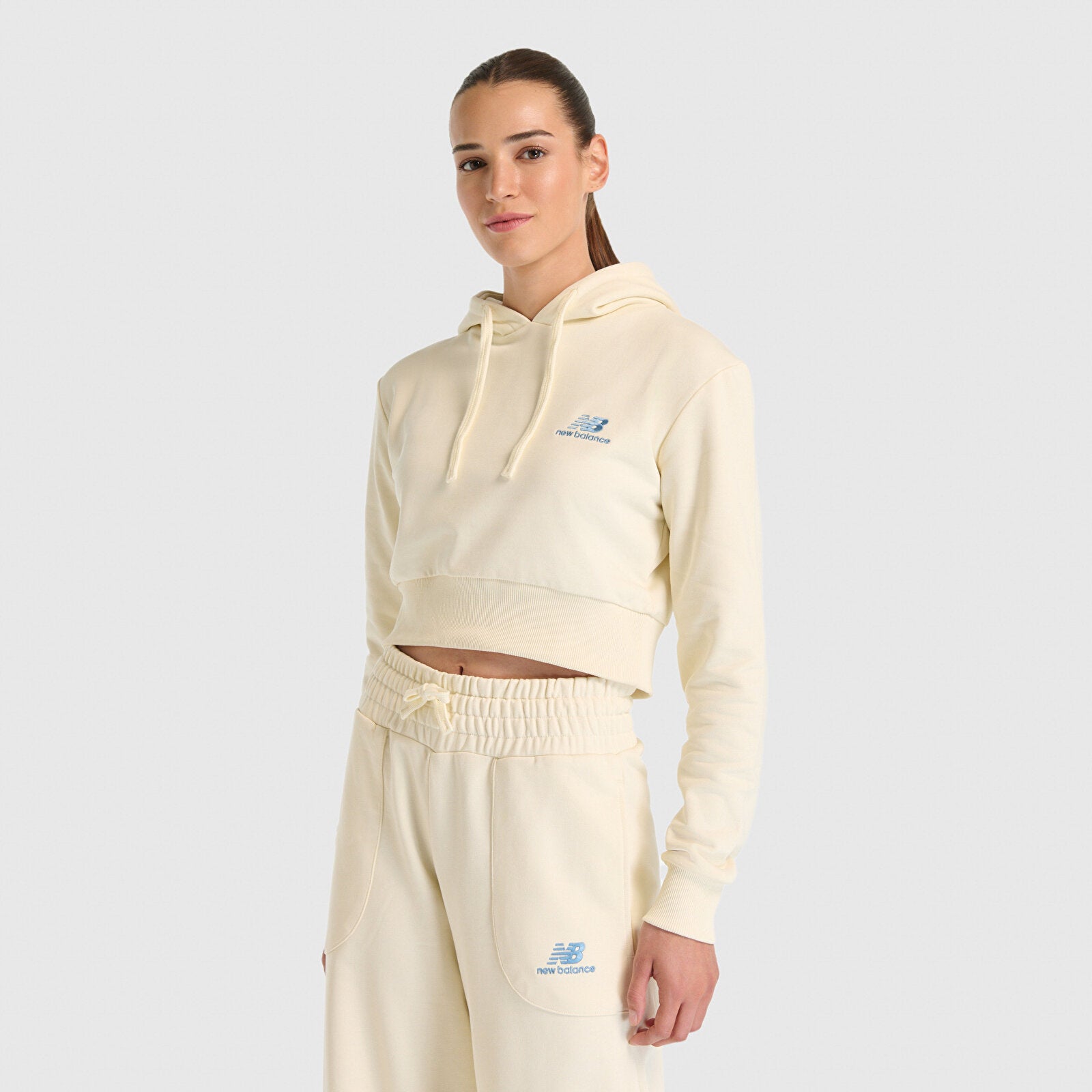 New Balance Lifestyle Kadın Sweat - Krem