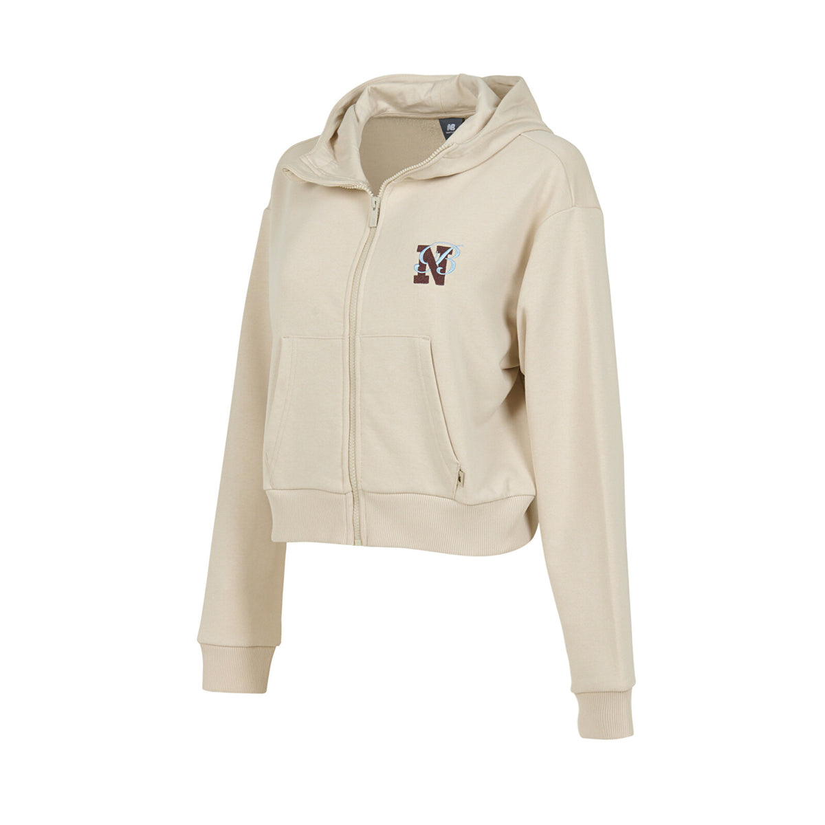 New Balance Lifestyle Full Zip Kadın Sweatshirt - Bej
