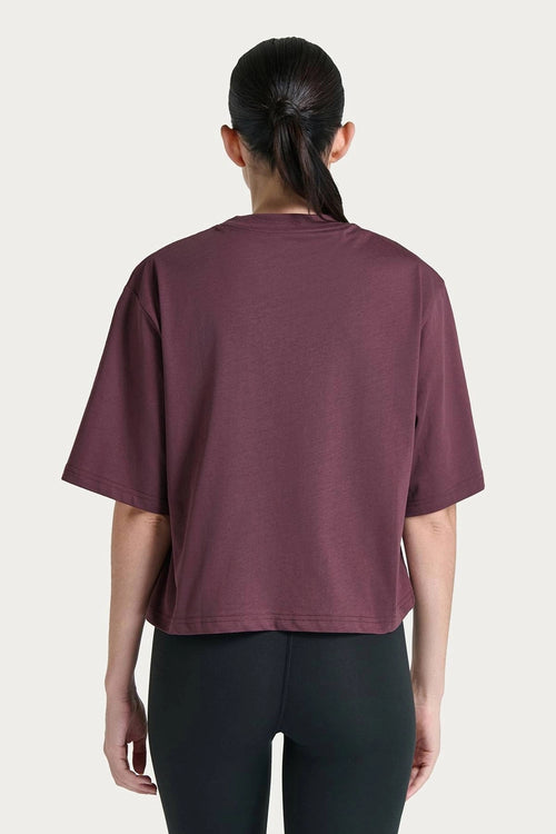 New Balance Lifestyle Kadın Tişört - Bordo
