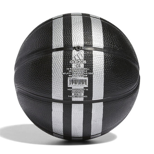 adidas 3 Stripes Rubber Mini Unisex Basketbol Topu - Siyah - görsel 2
