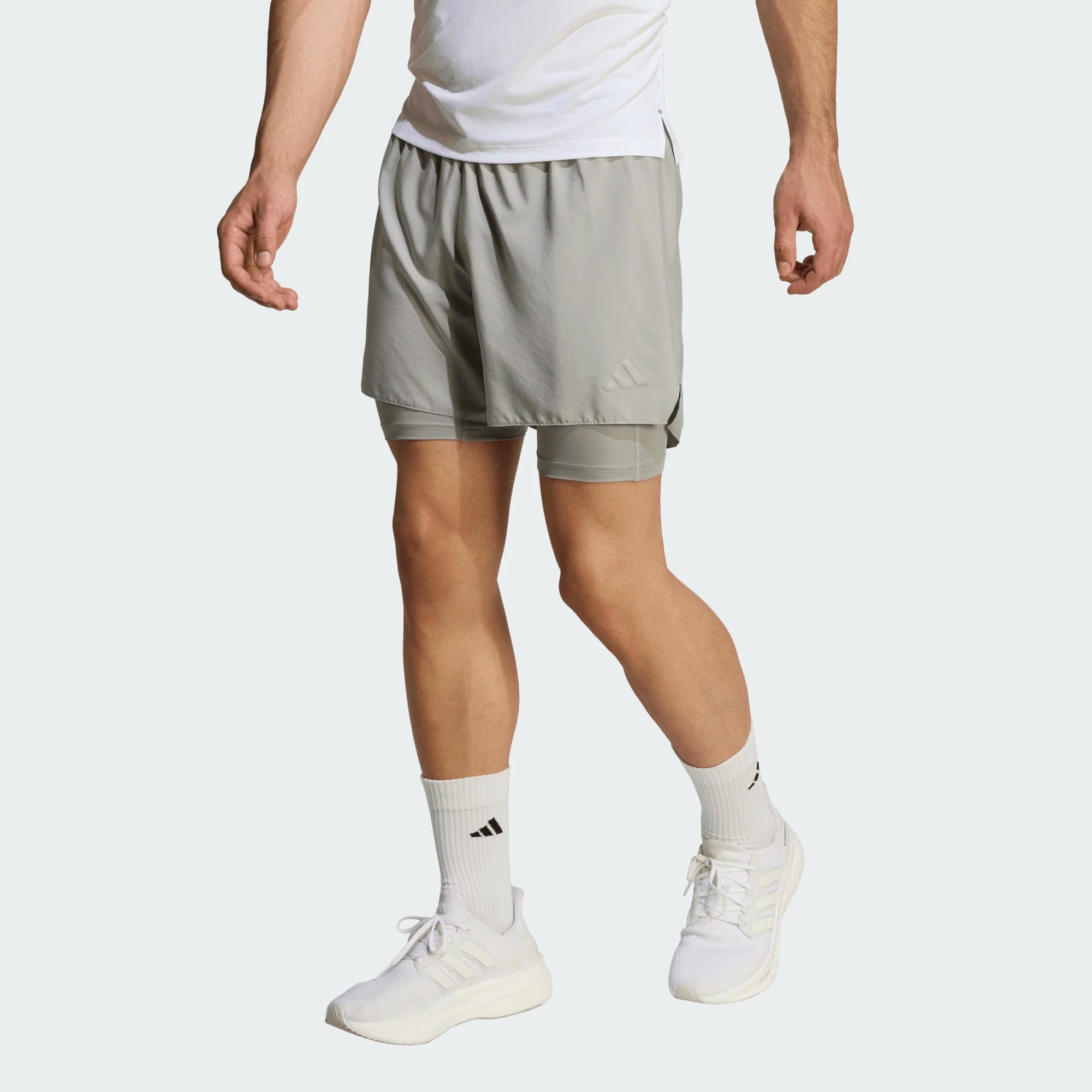 adidas adi365 Running Essentials 2 in 1 Erkek Şort - Gri