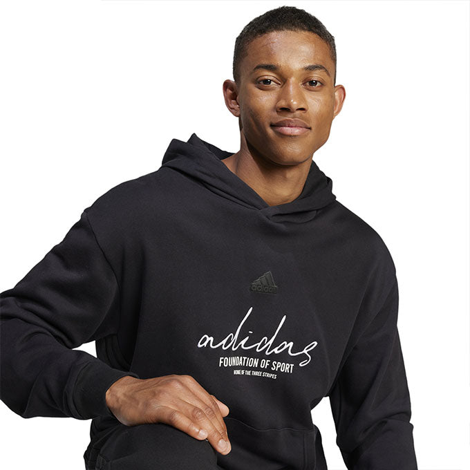 adidas Bl Ft Hd Q3 Erkek Black Sweatshirt