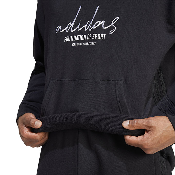 adidas Bl Ft Hd Q3 Erkek Black Sweatshirt