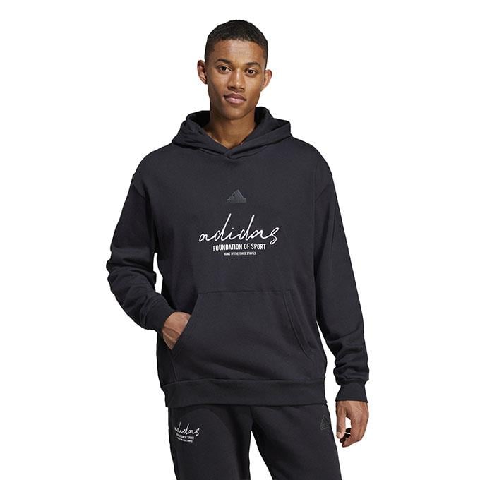 adidas Bl Ft Hd Q3 Erkek Black Sweatshirt