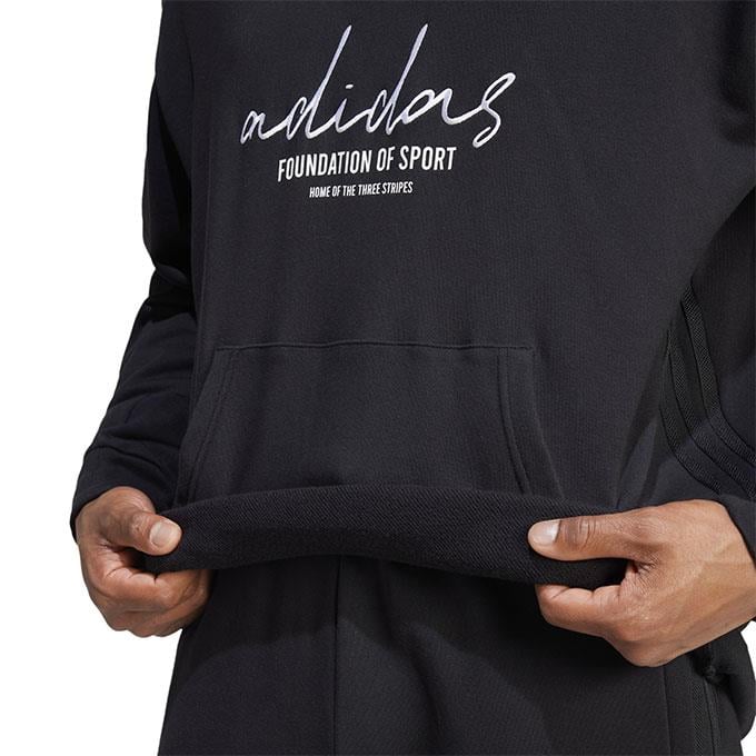 adidas Bl Ft Hd Q3 Erkek Black Sweatshirt