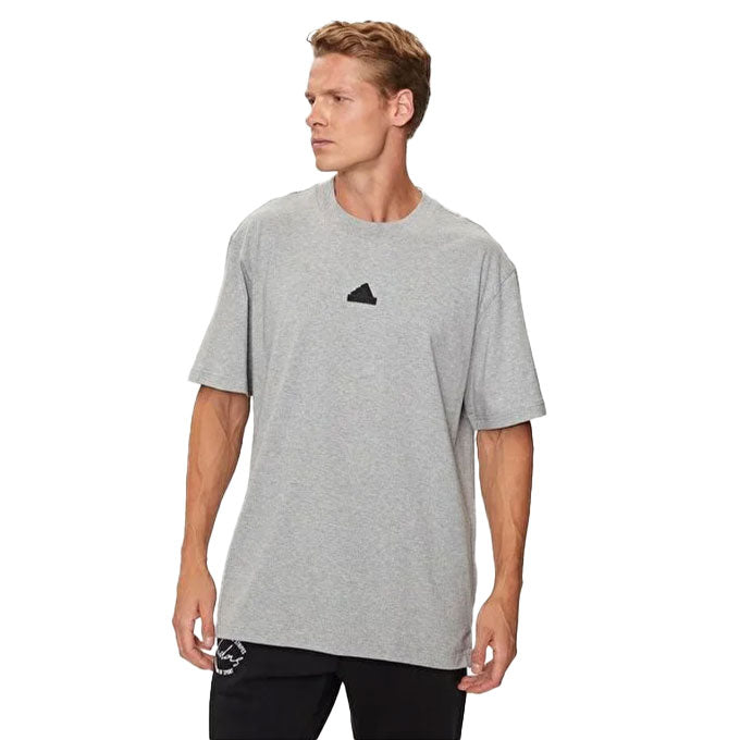 adidas Basic Line Single Jersey Erkek T-Shirt - Gri