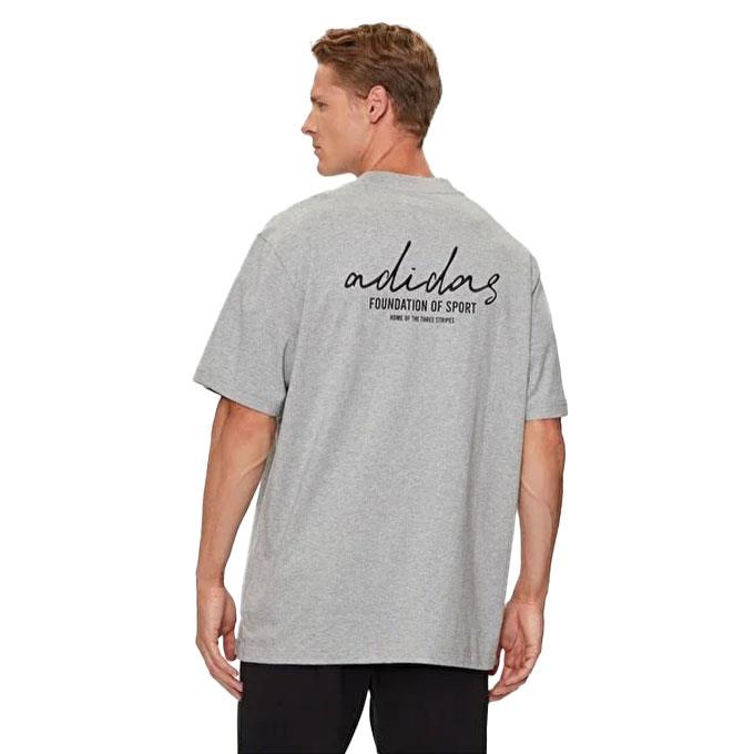 adidas Bl Sj T Q3 Erkek Medium Grey Heather T-Shirt