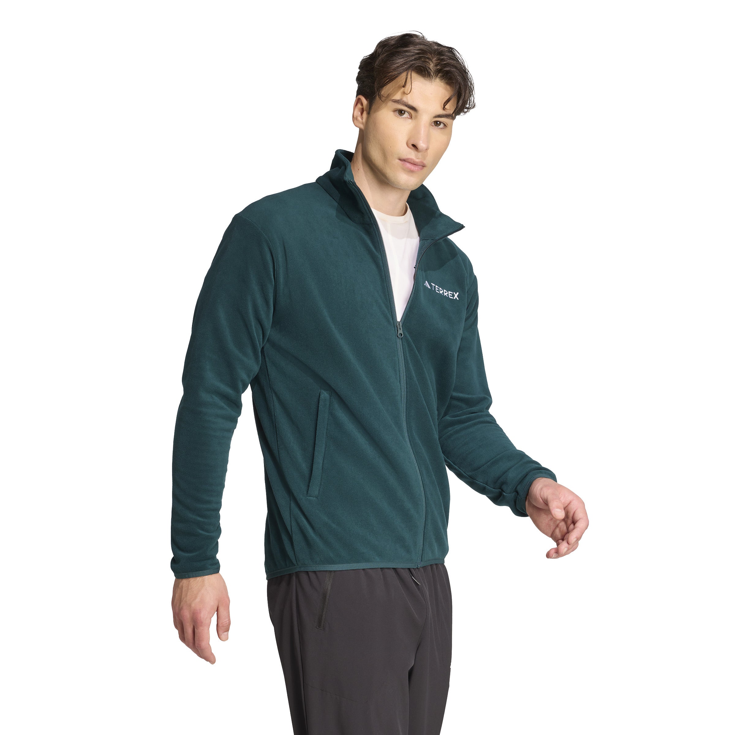 adidas Multi Essentials Full Zip Erkek Mont - Yeşil