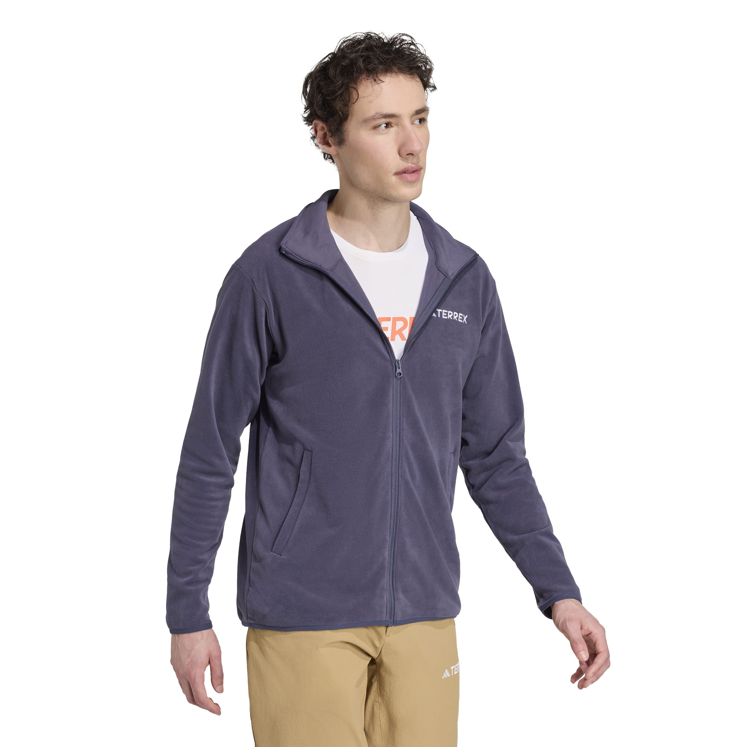 adidas Multi Essentials Full Zip Fleece Erkek Sweatshirt - Füme