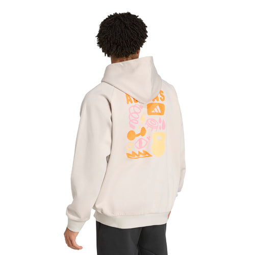 adidas Graphic Hoodie Erkek Sweat - Bej
